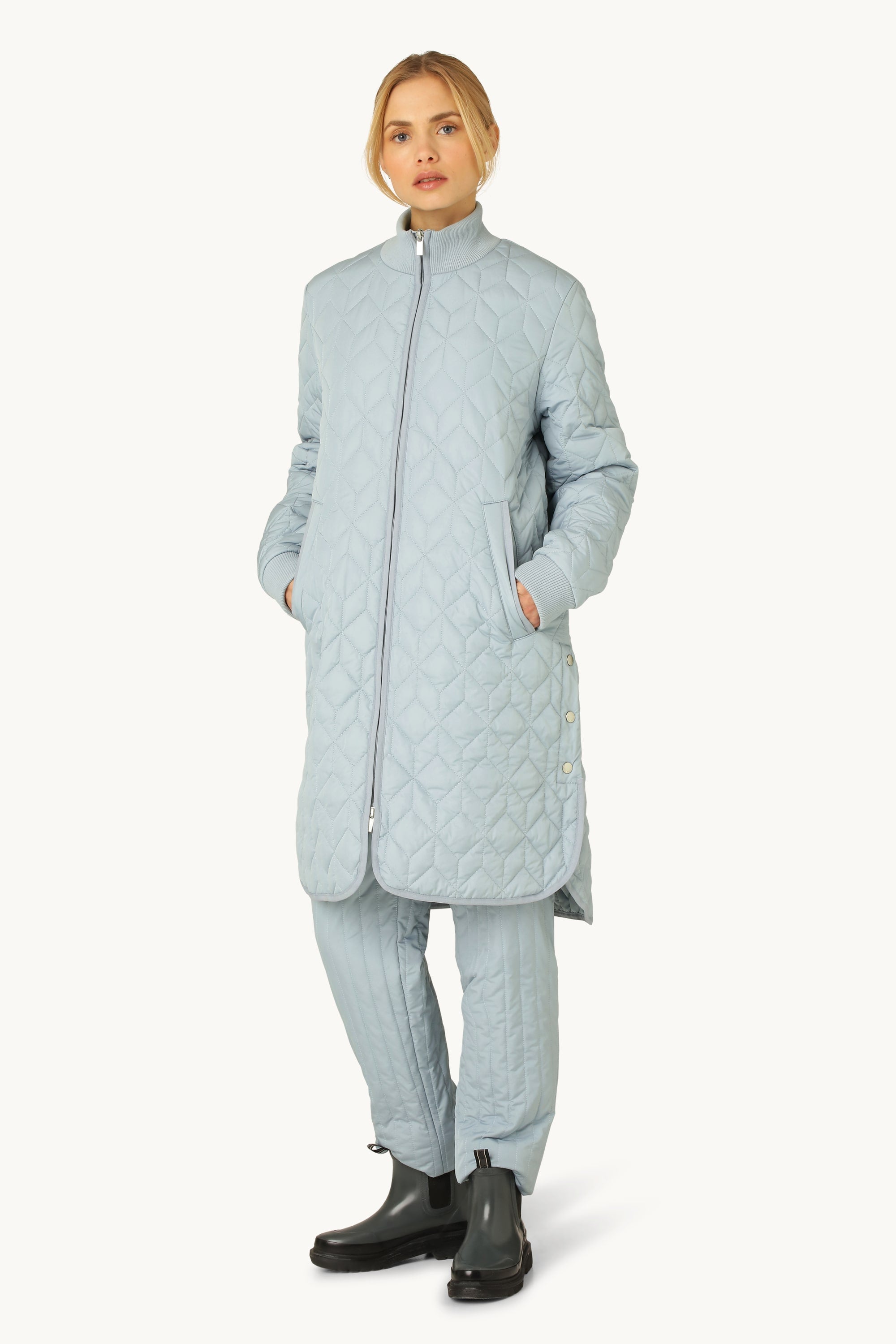 Quilt Coat - Pale Petroleum