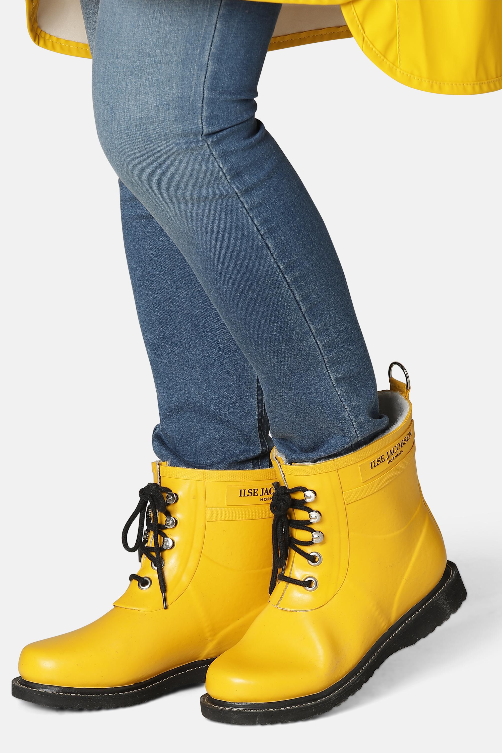 Short Rubber Boots - Cyber Yellow