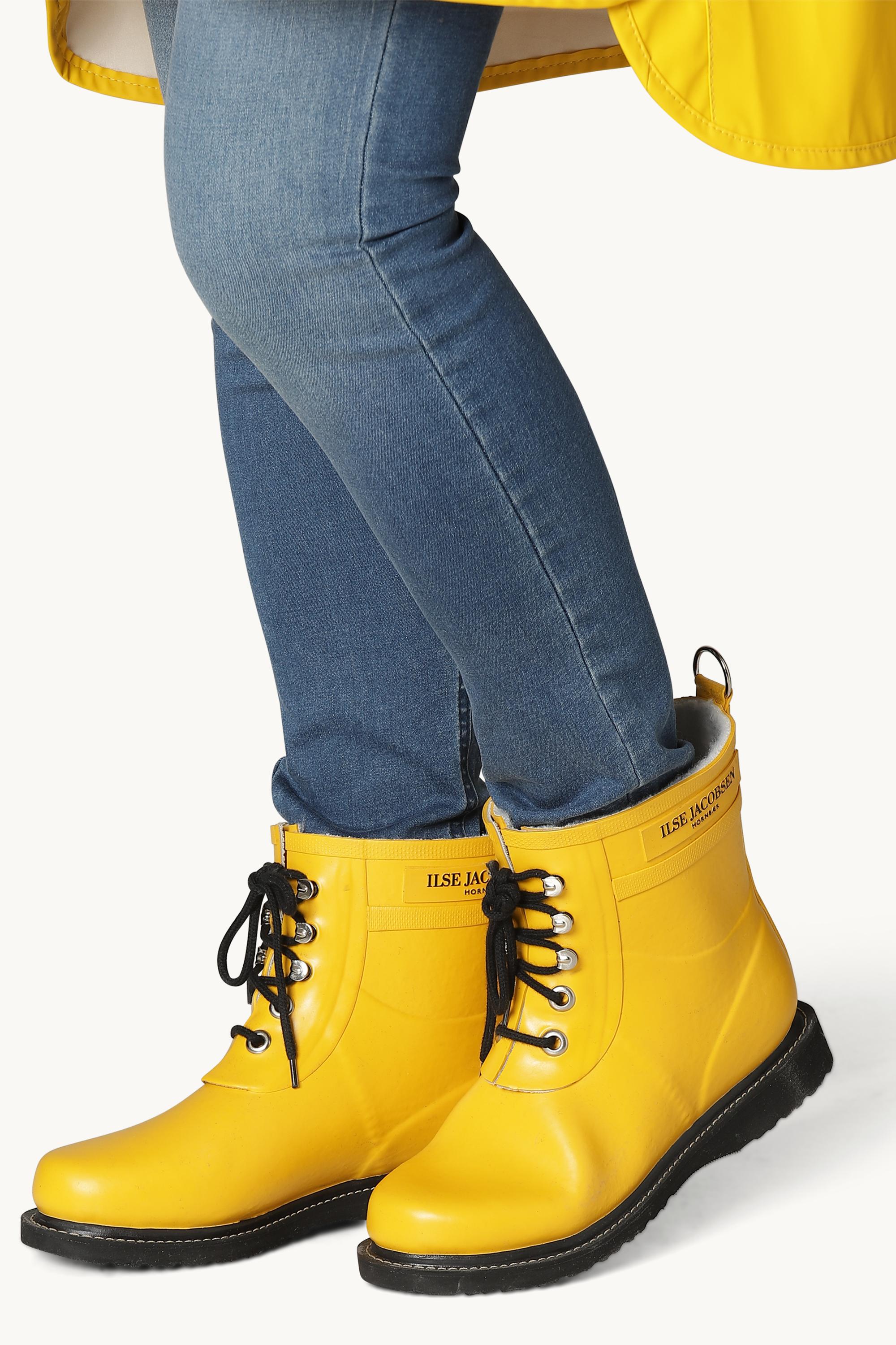Short Rubber Boots - Cyber Yellow