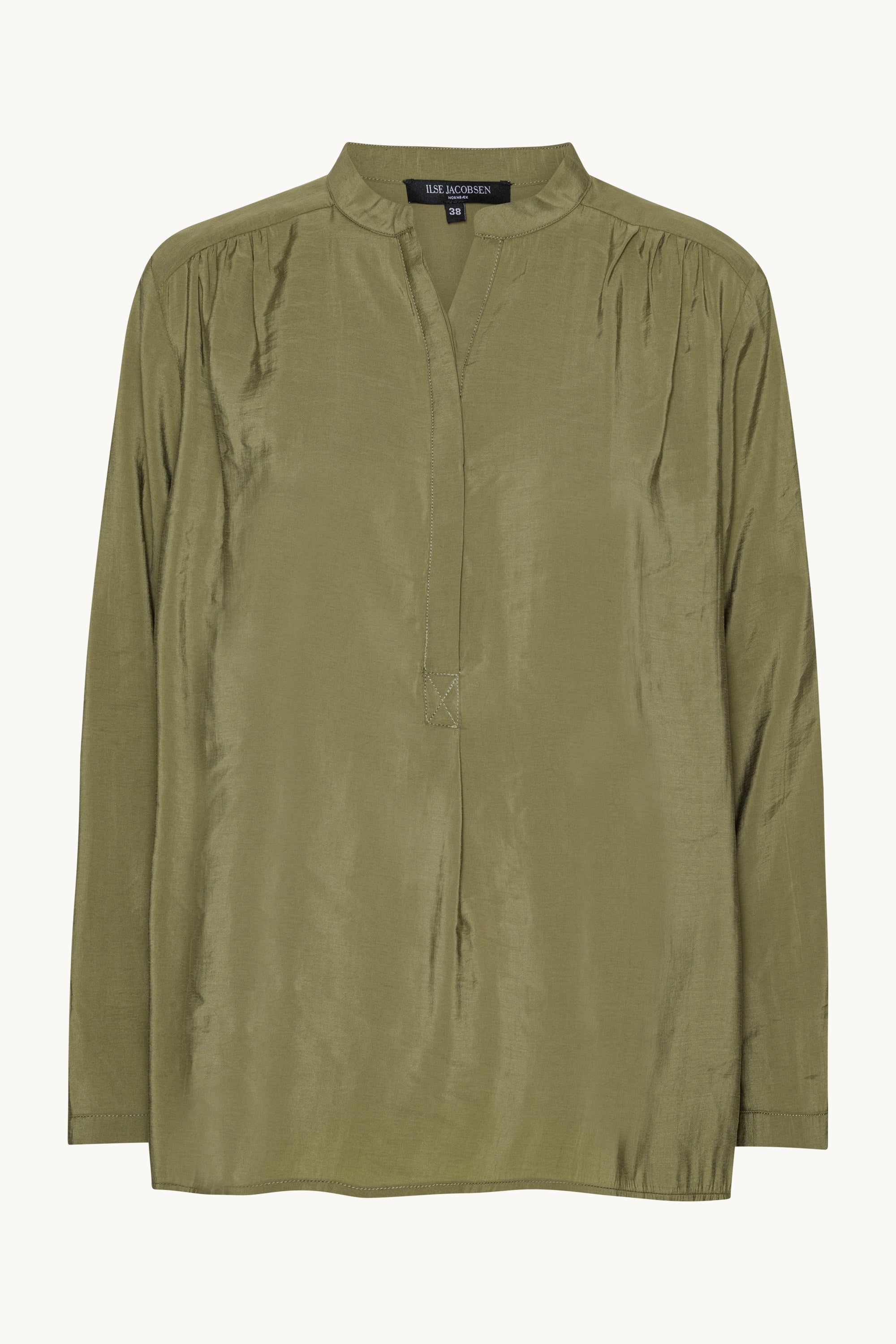 Long Sleeved Shirt With Half Placket - Capers