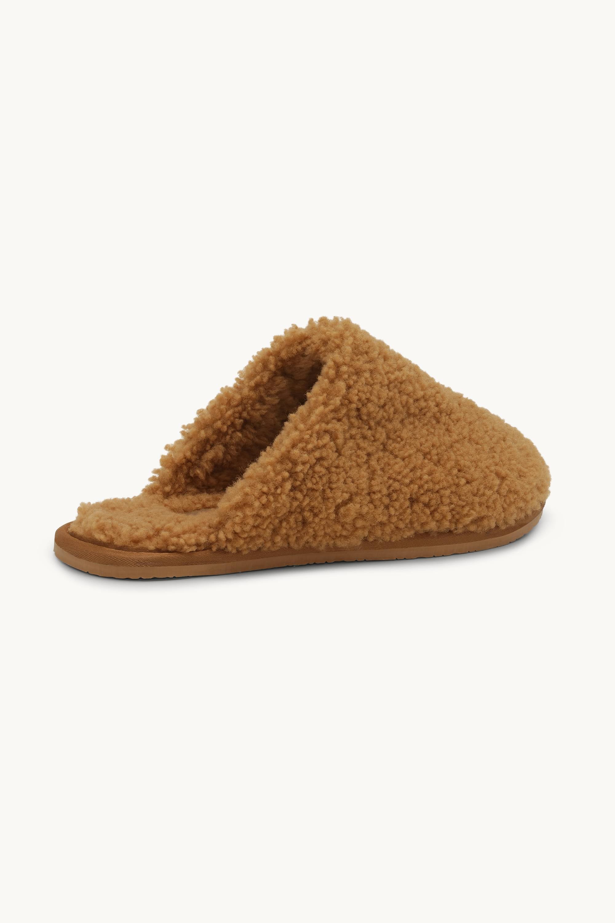 Curly Indoor Slipper - Tannin