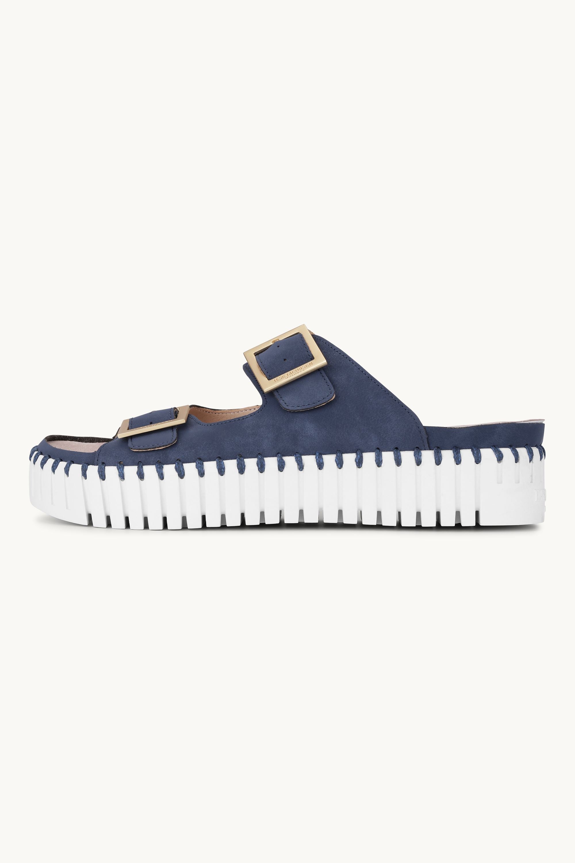 Plateau Sandaler Spænde - Blue Greyness White