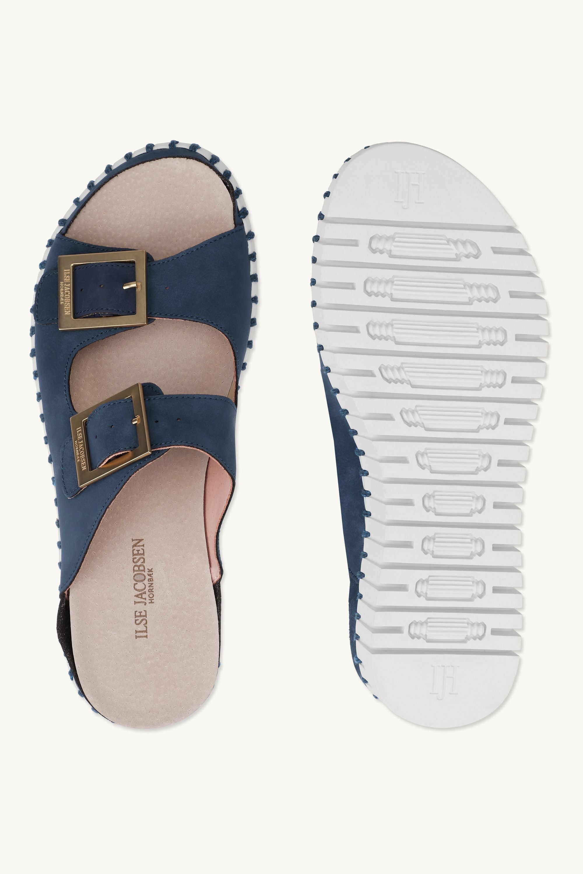 Plateau Sandaler Spænde - Blue Greyness White