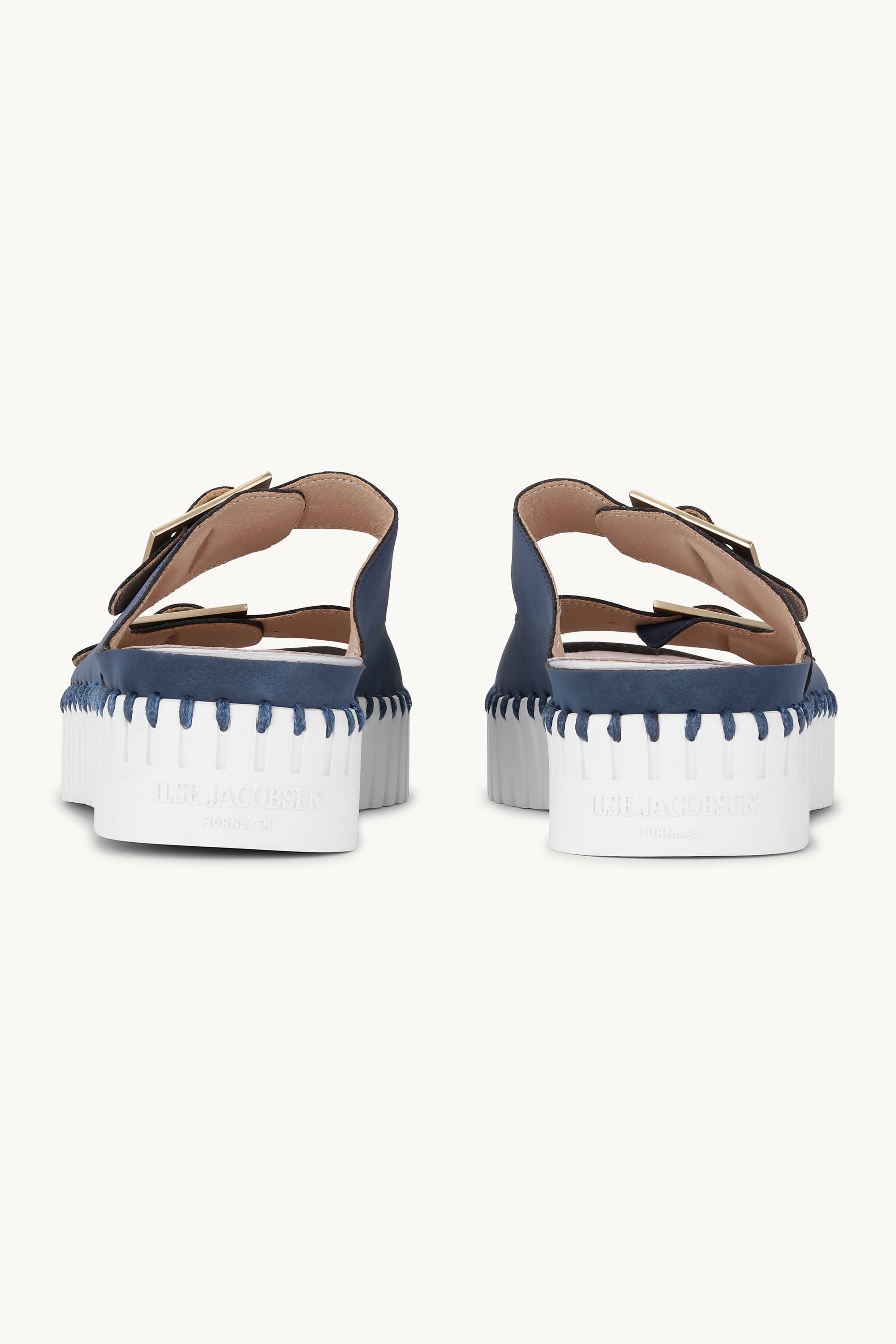 Plateau Sandaler Spænde - Blue Greyness White