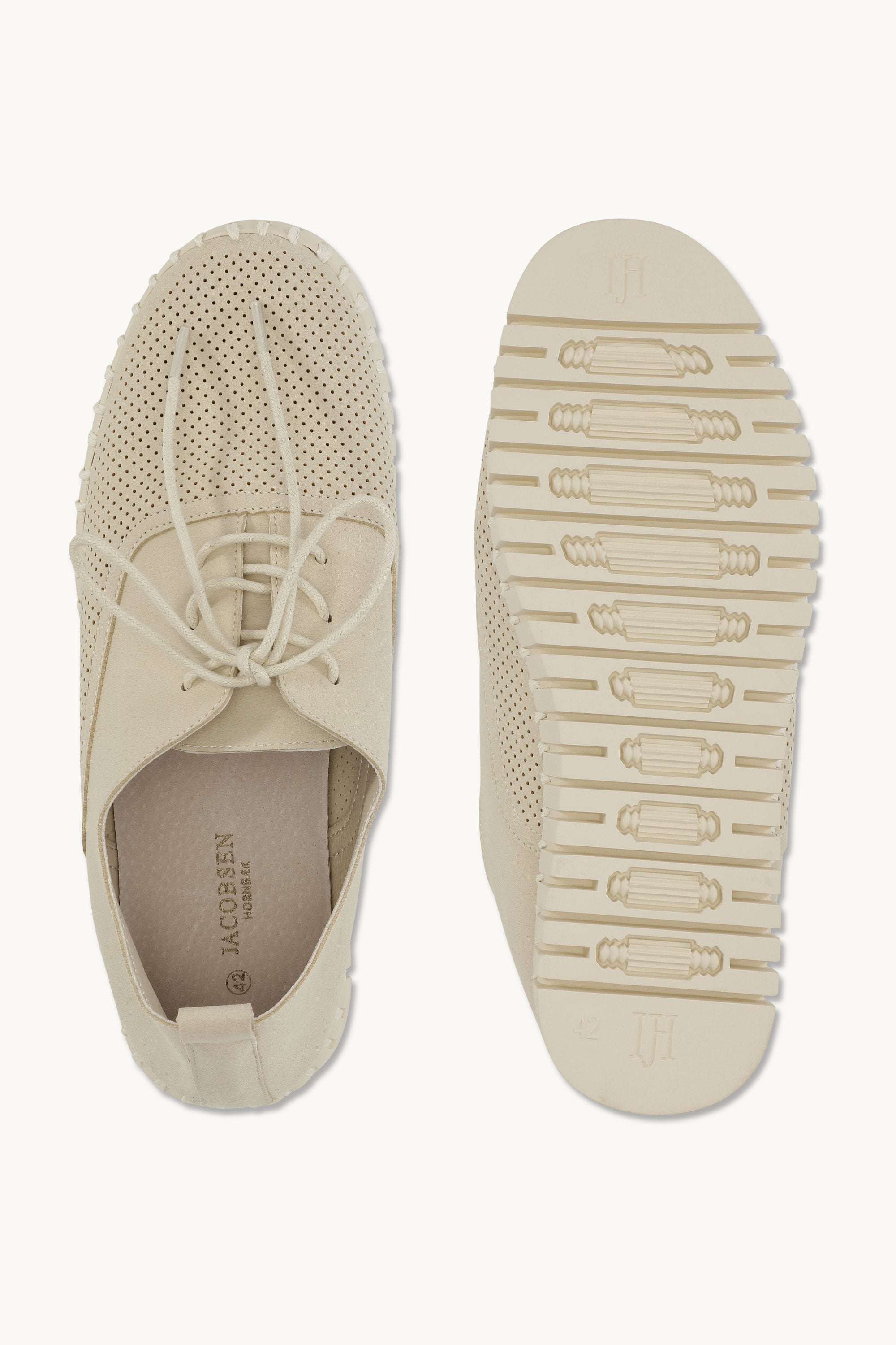 Herresko Med Snørebånd - Kit Pearled Ivory