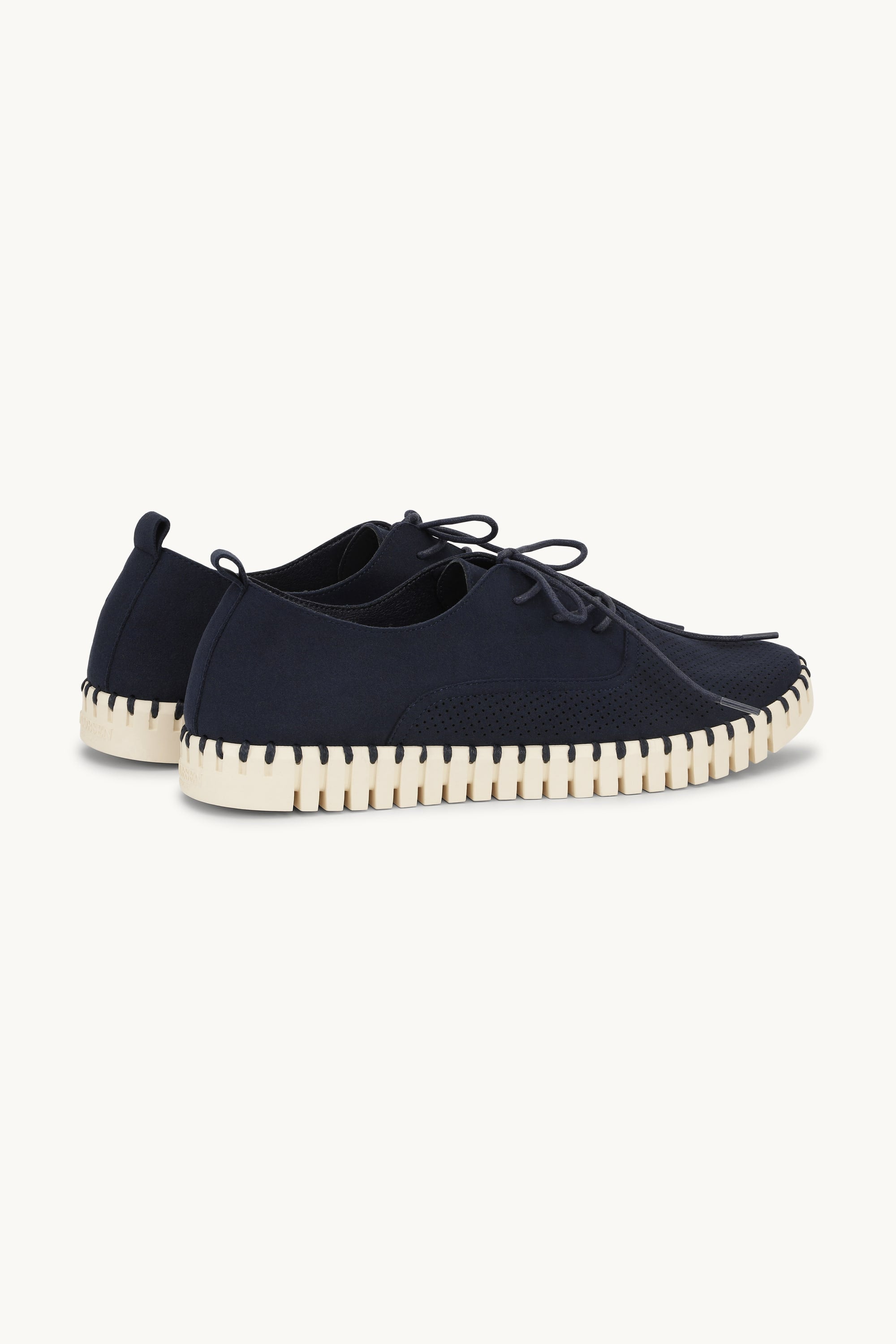 Herresko Med Snørebånd - Dark Indigo Pearled Ivory