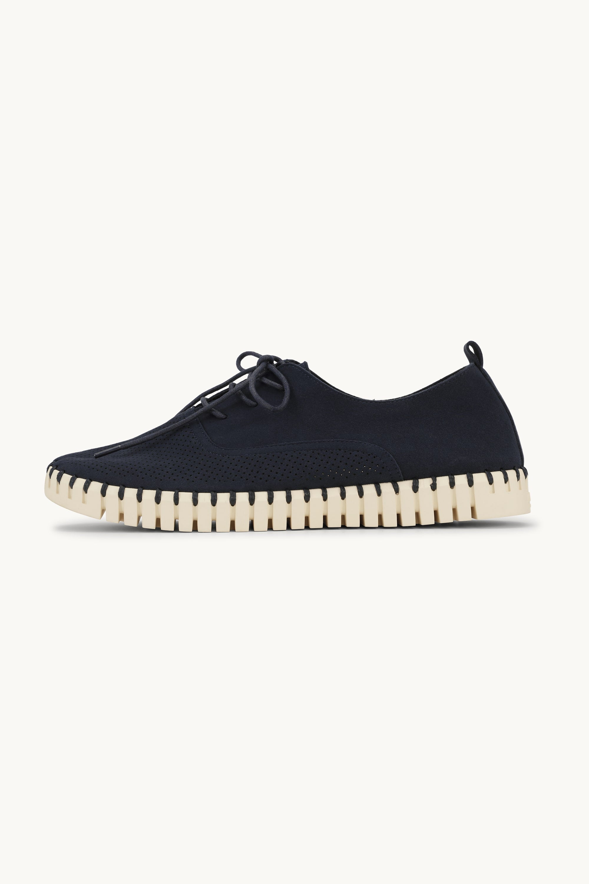 Herresko Med Snørebånd - Dark Indigo Pearled Ivory