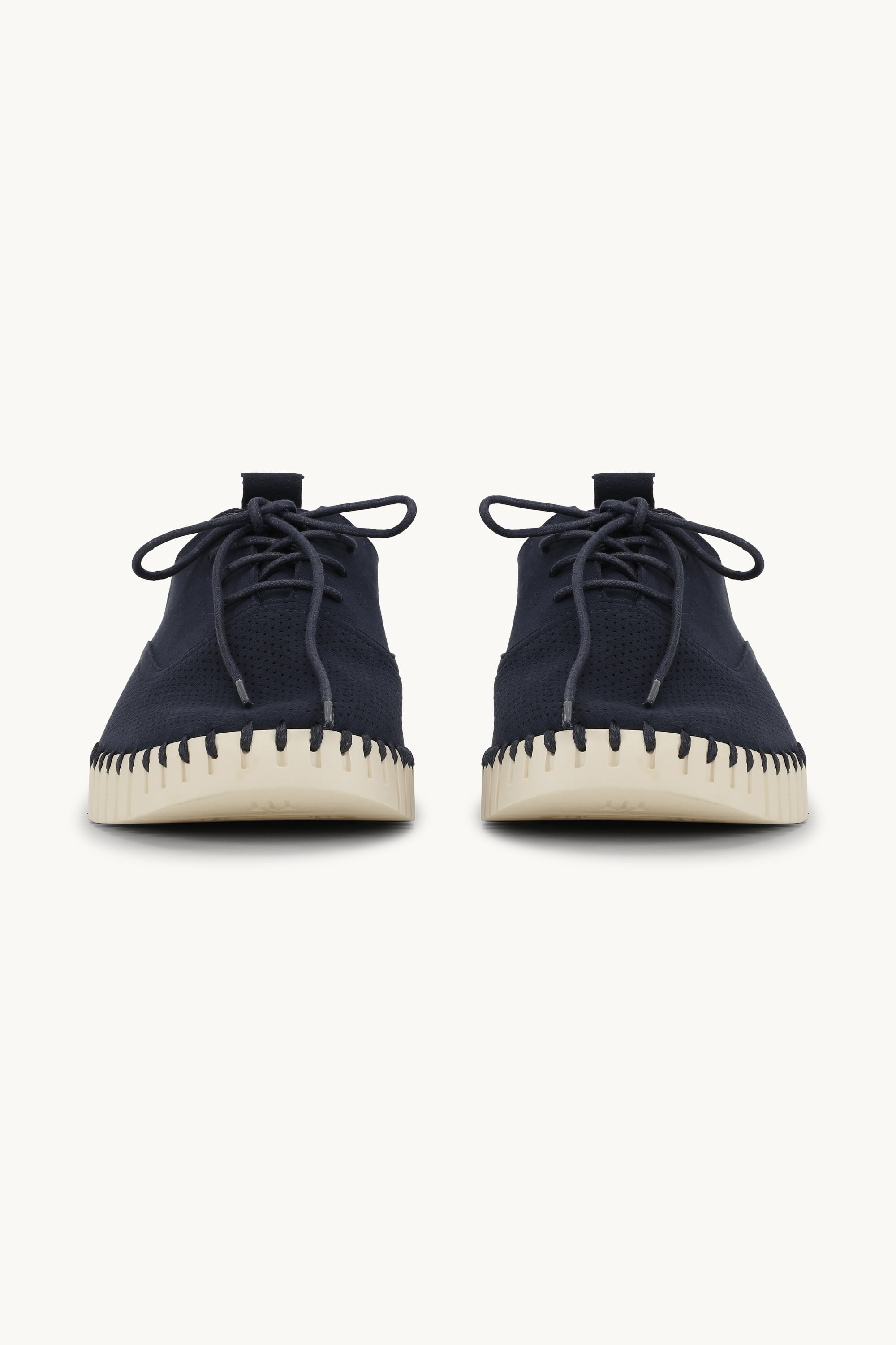 Herresko Med Snørebånd - Dark Indigo Pearled Ivory