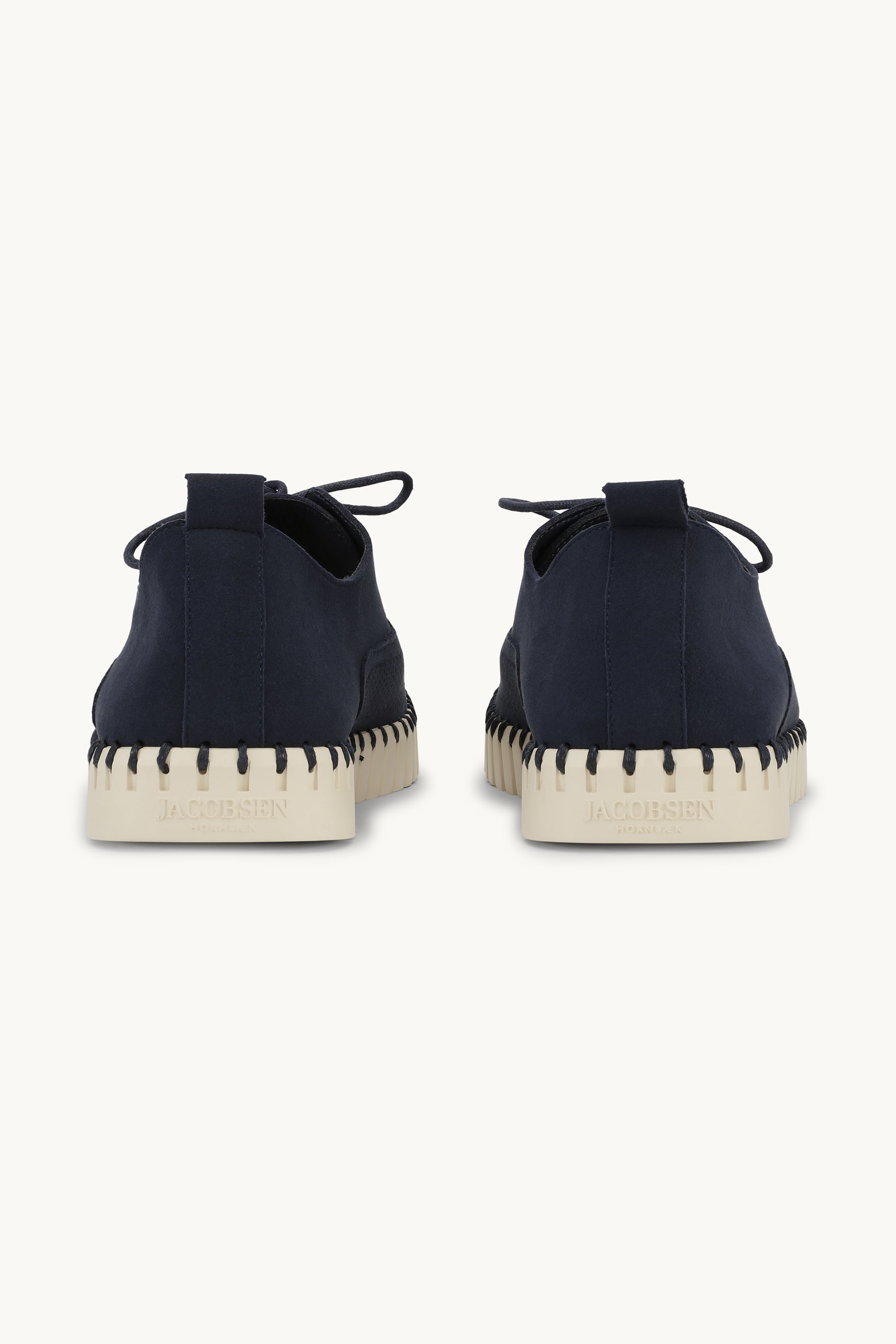 Herresko Med Snørebånd - Dark Indigo Pearled Ivory