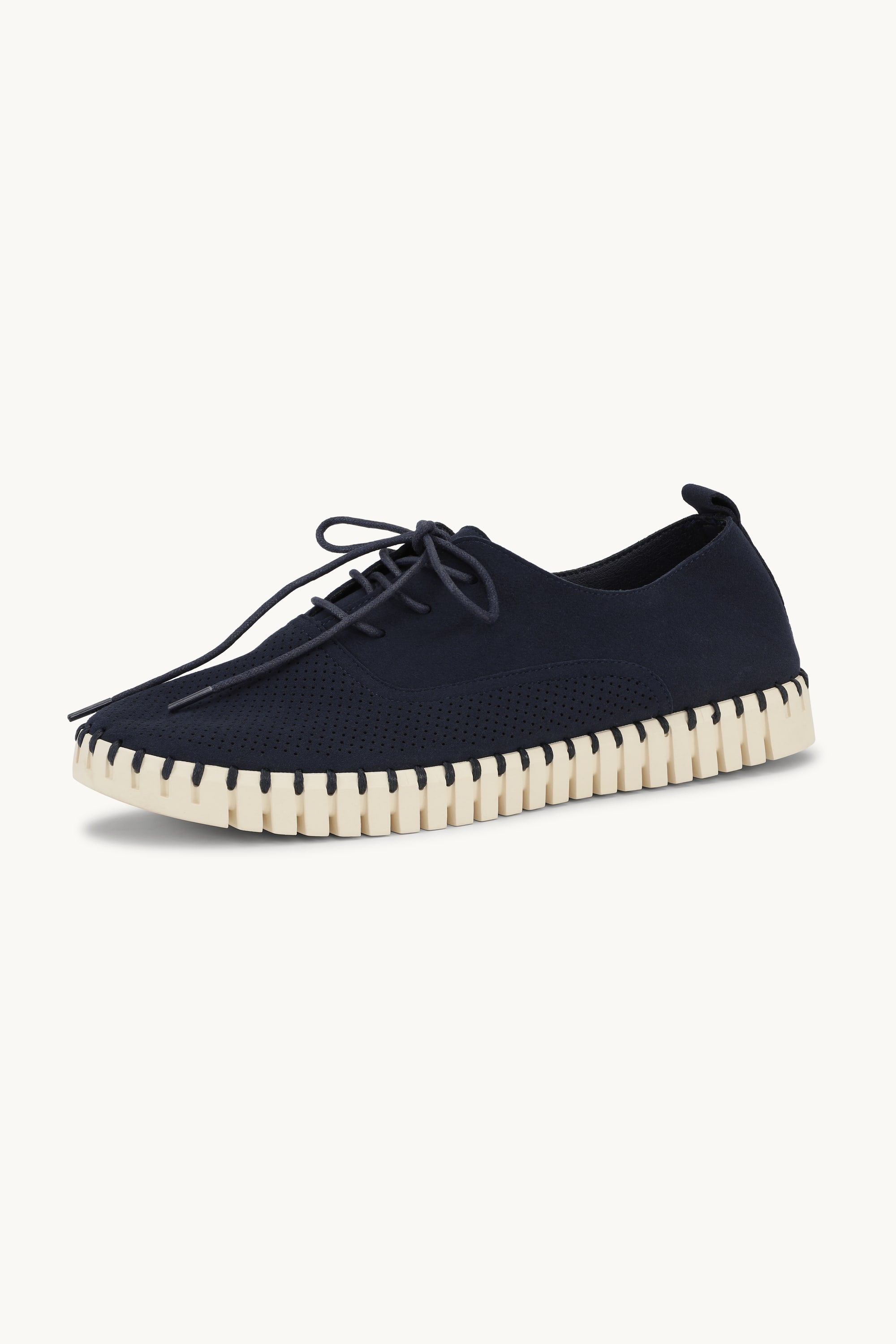 Herresko Med Snørebånd - Dark Indigo Pearled Ivory