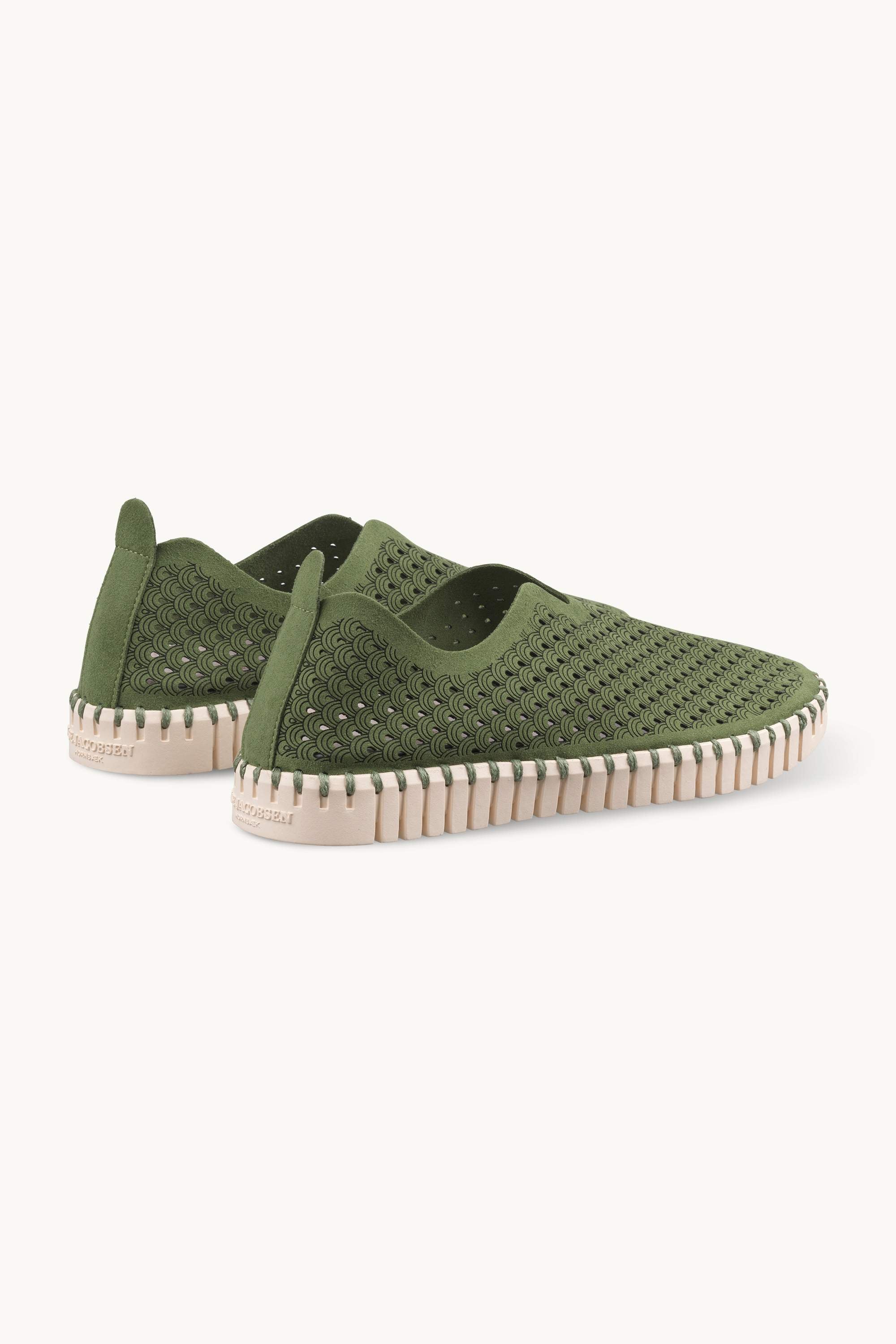 Tulip Sko - Artichoke Green Pearled Ivory
