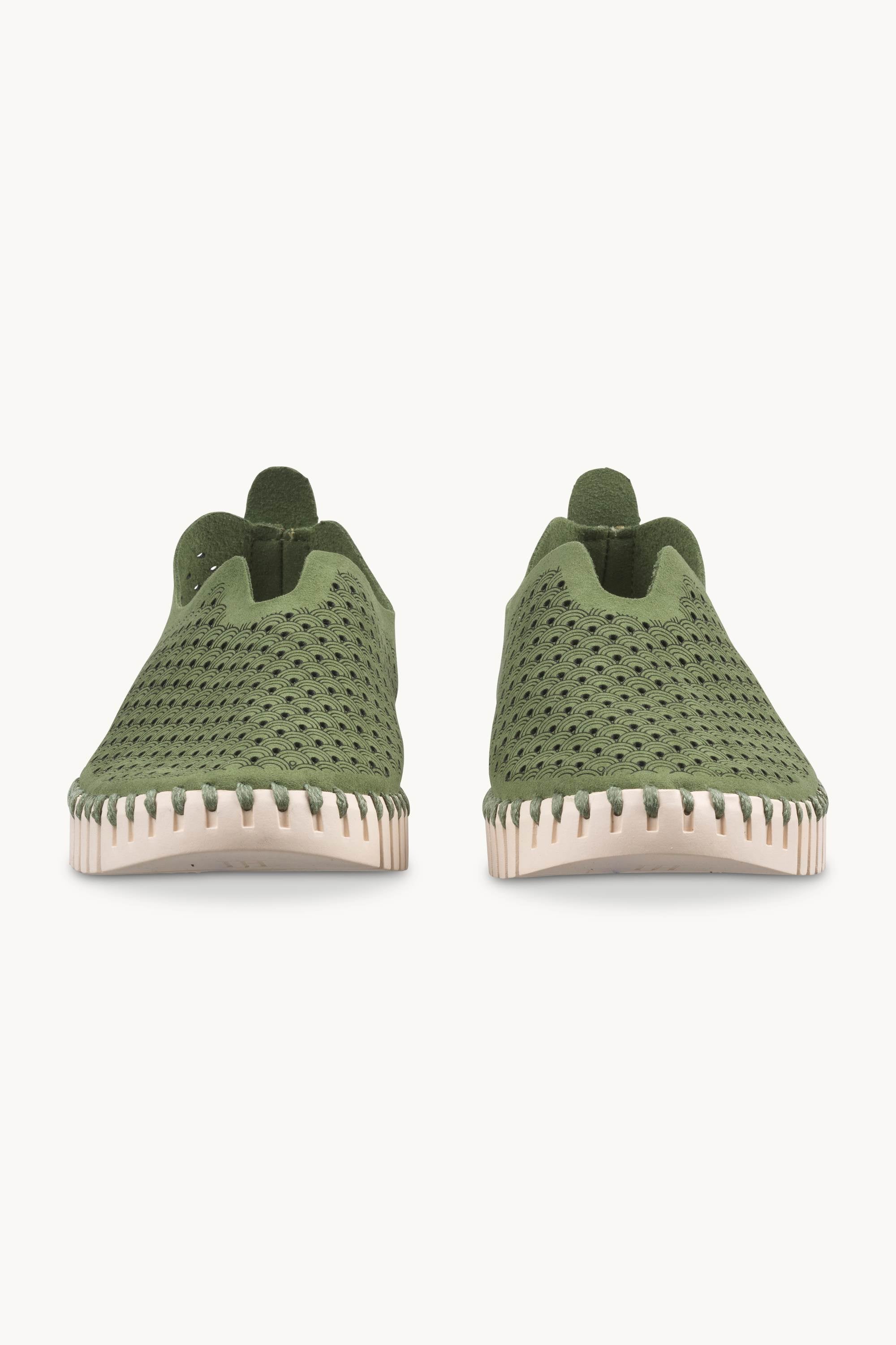 Tulip Sko - Artichoke Green Pearled Ivory