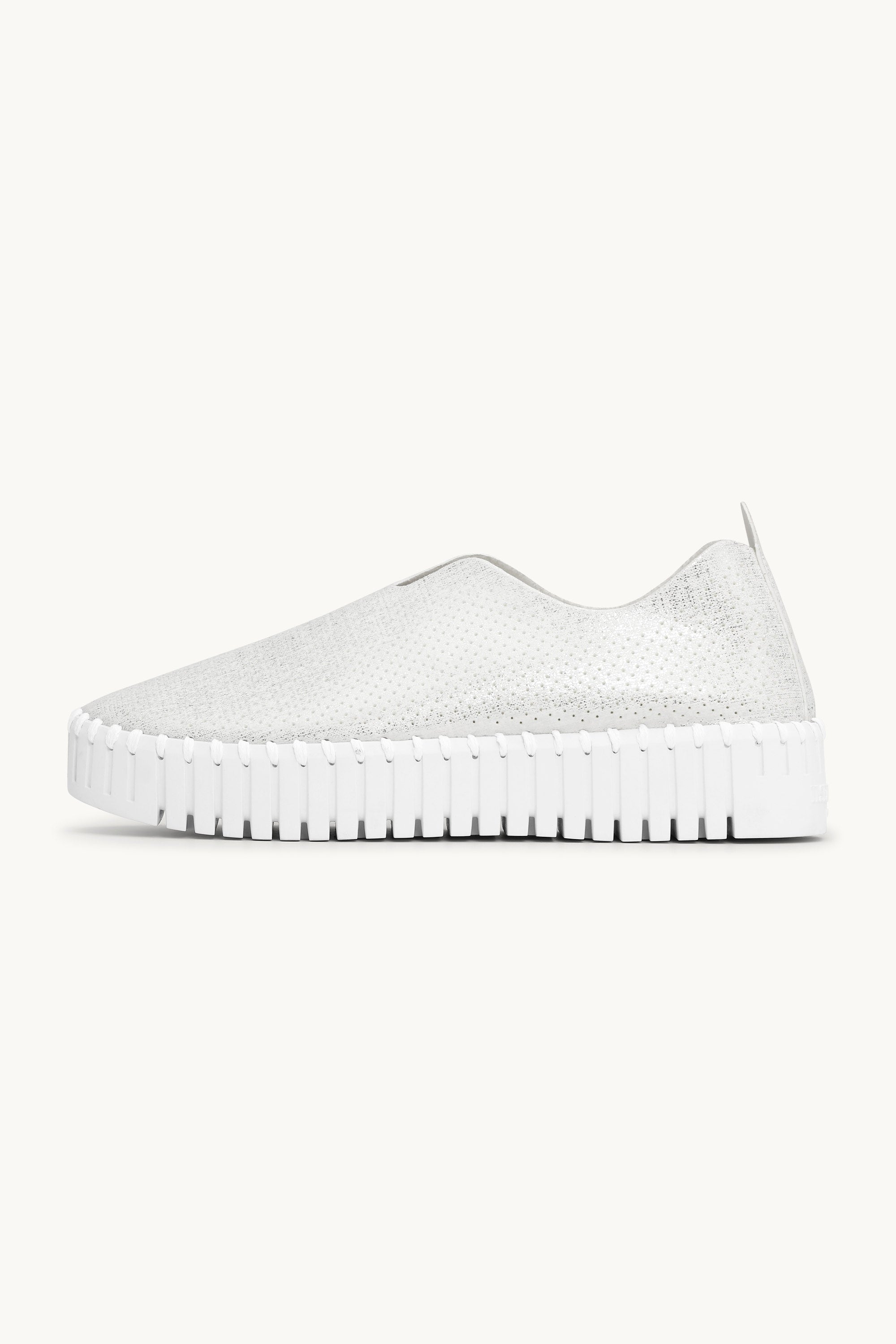 Platform Tulip Sko Glitter - White White