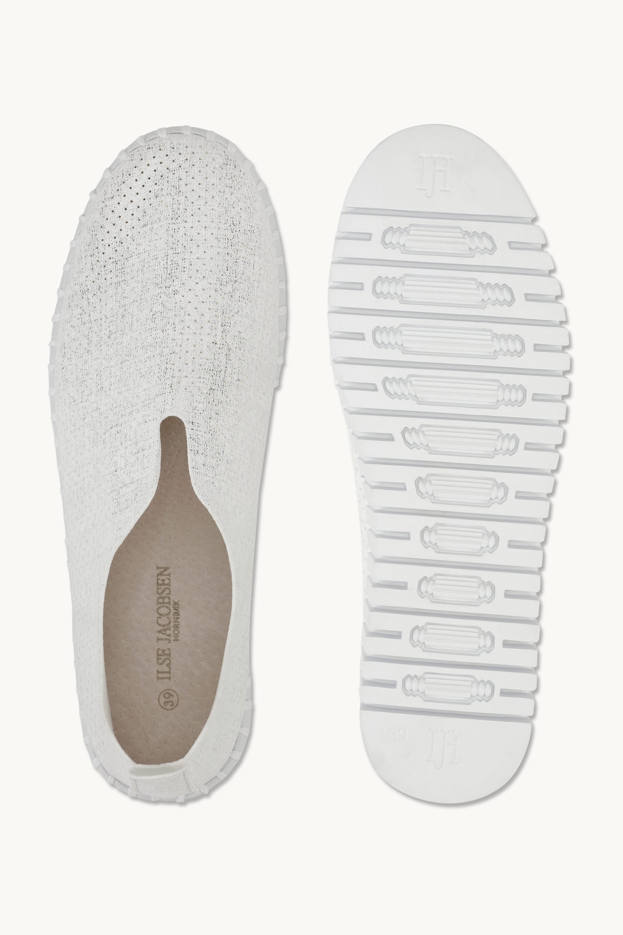 Platform Tulip Sko Glitter - White White