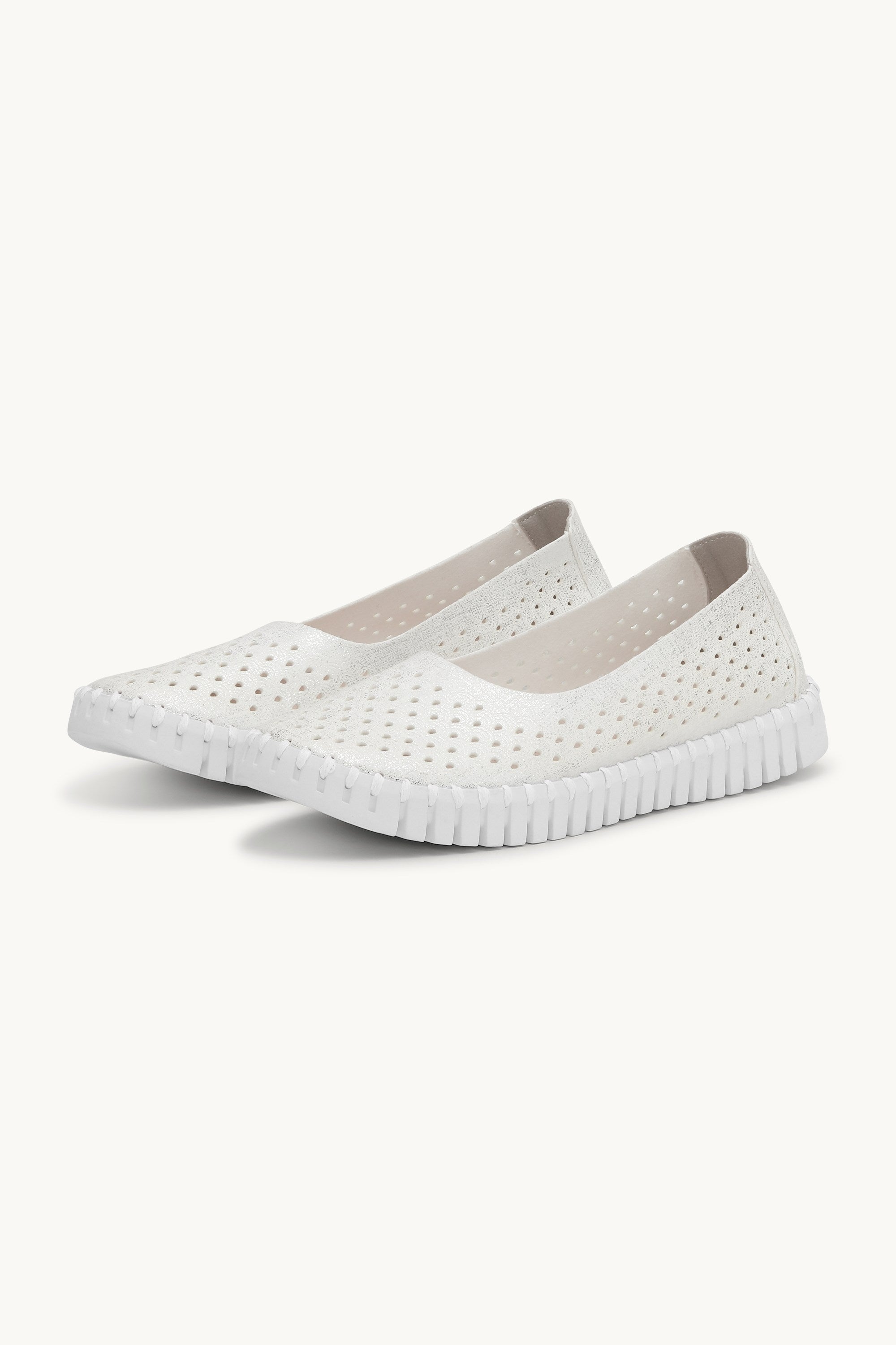 Tulip Sko Glitter - White White