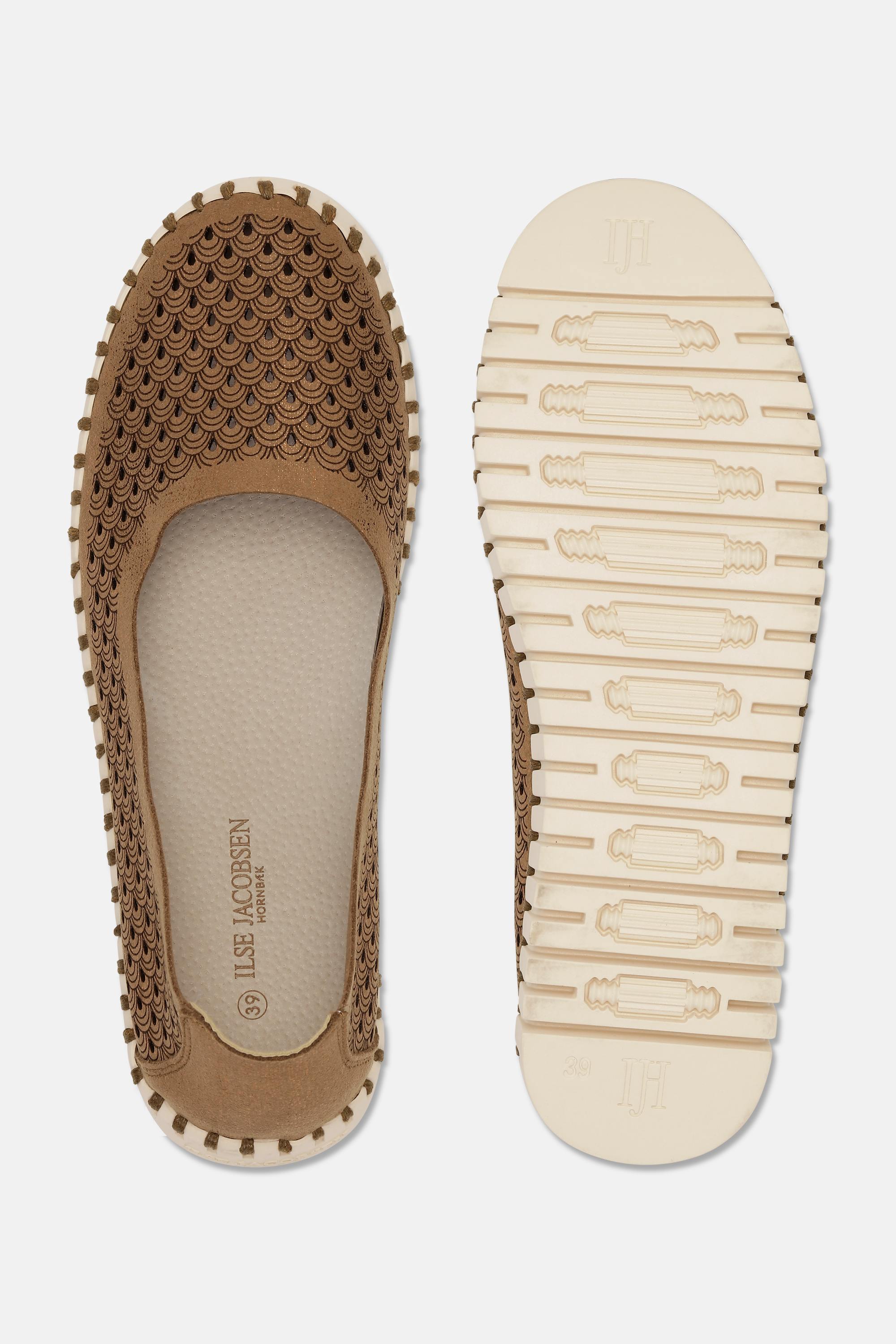 Tulip Sko Glitter - Nougat Pearled Ivory