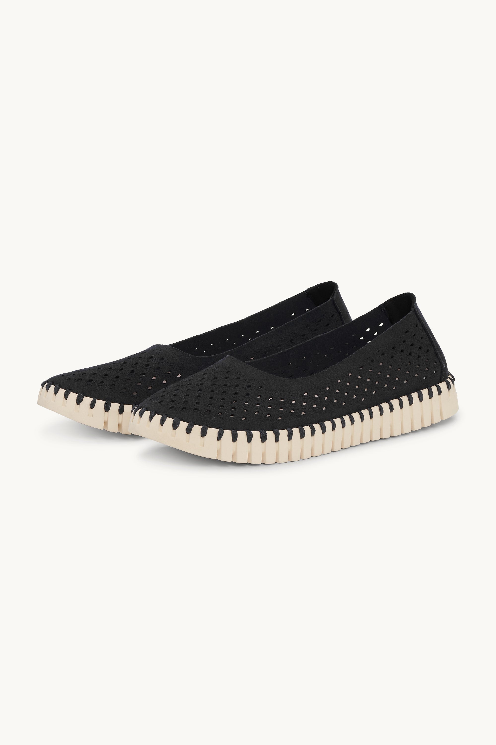 Ballerina Sko - Black Pearled Ivory