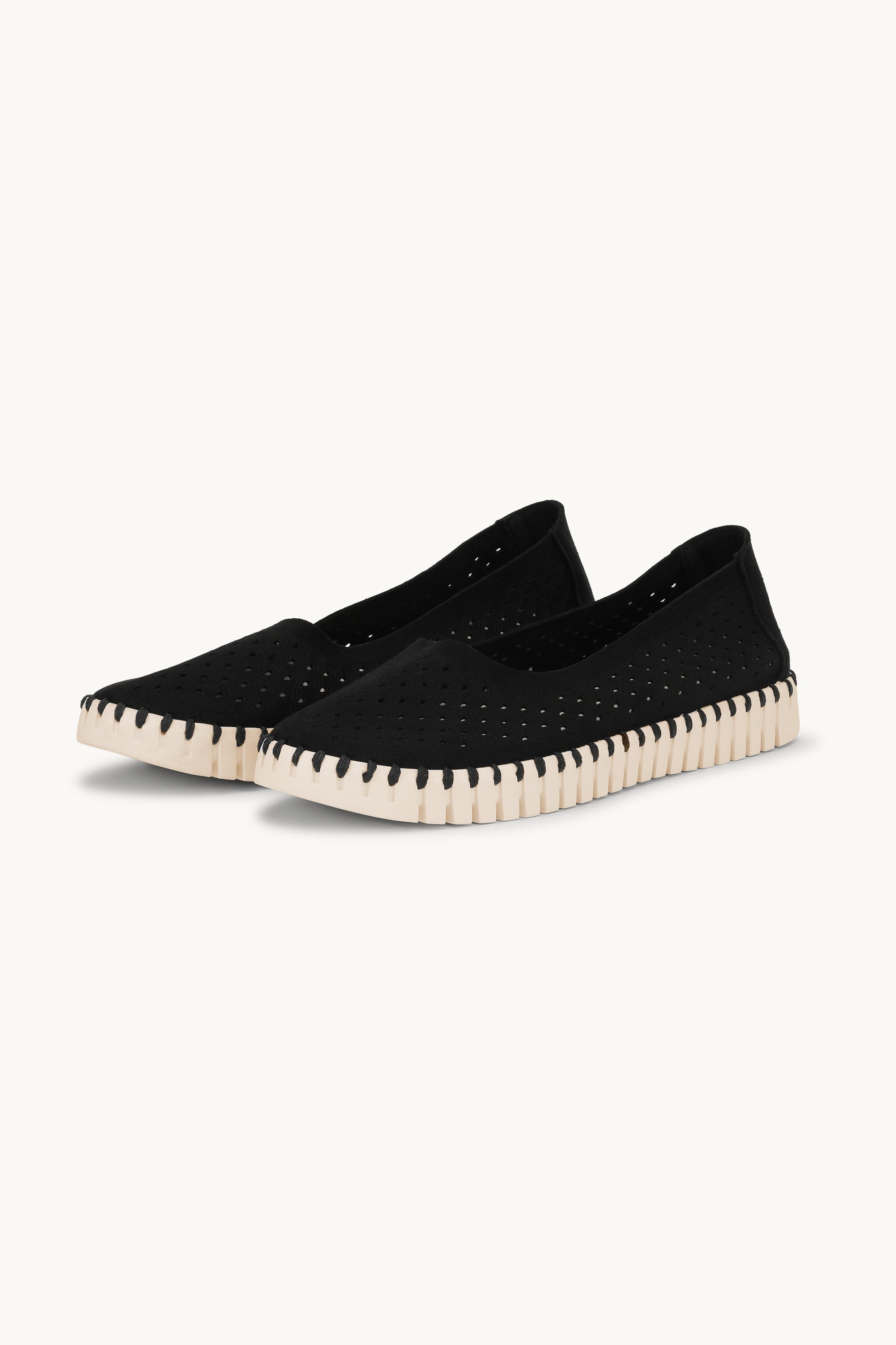 Ballerina Sko - Black Pearled Ivory