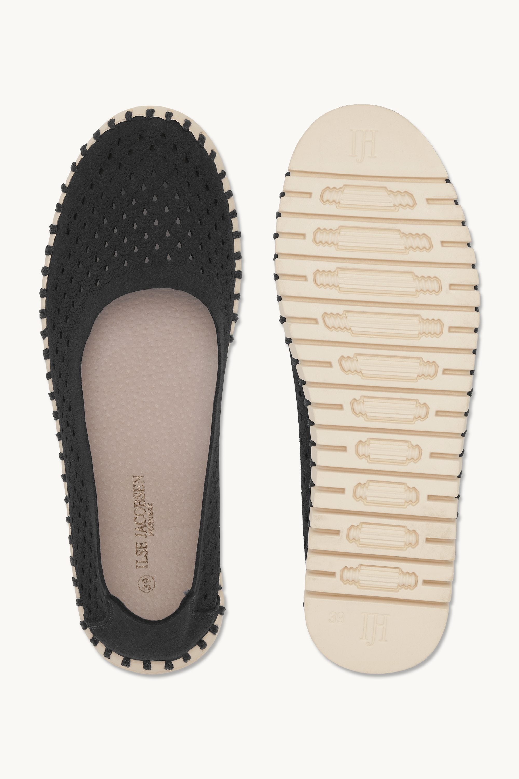 Ballerina Sko - Black Pearled Ivory