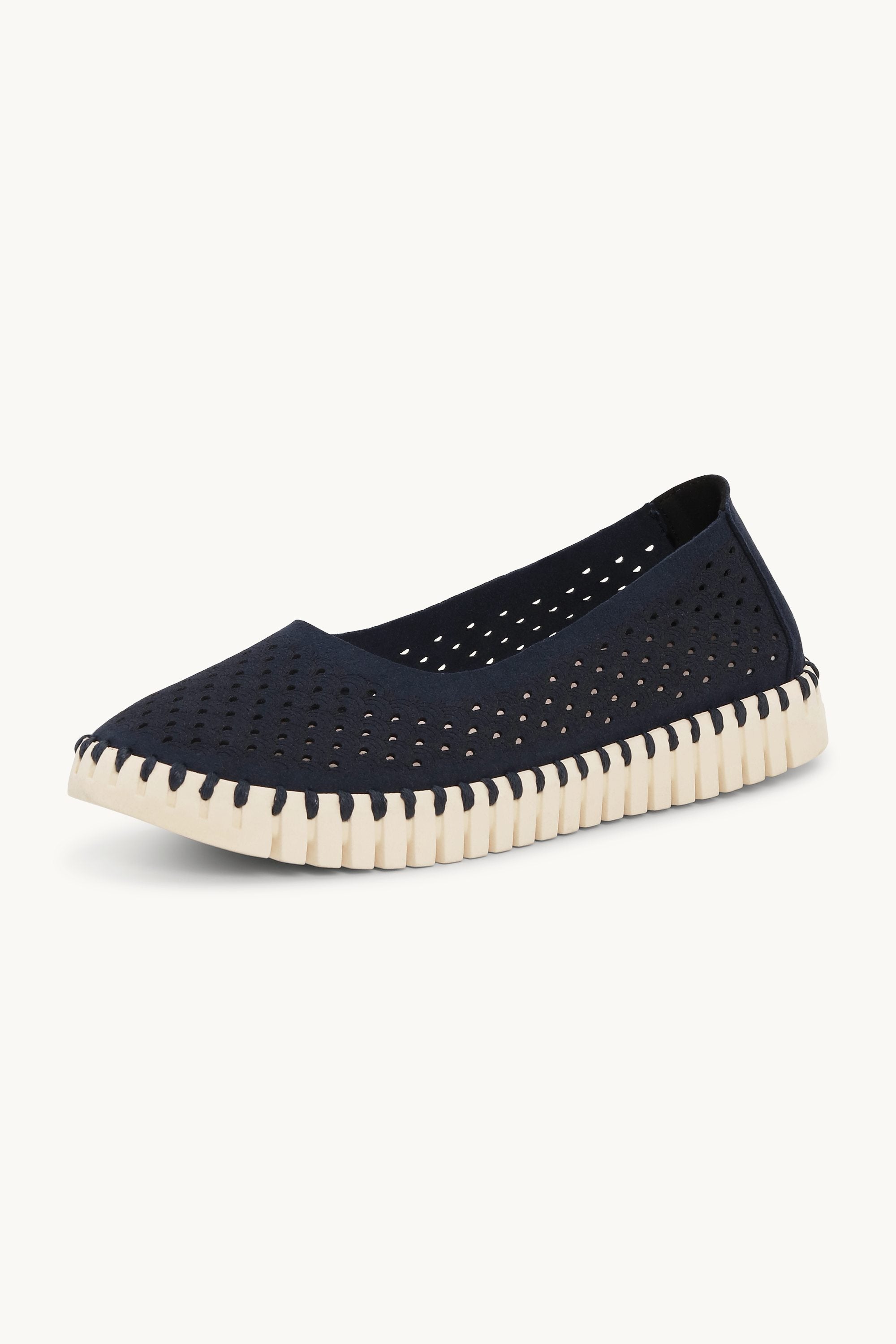 Ballerina Sko - Dark Indigo Pearled Ivory
