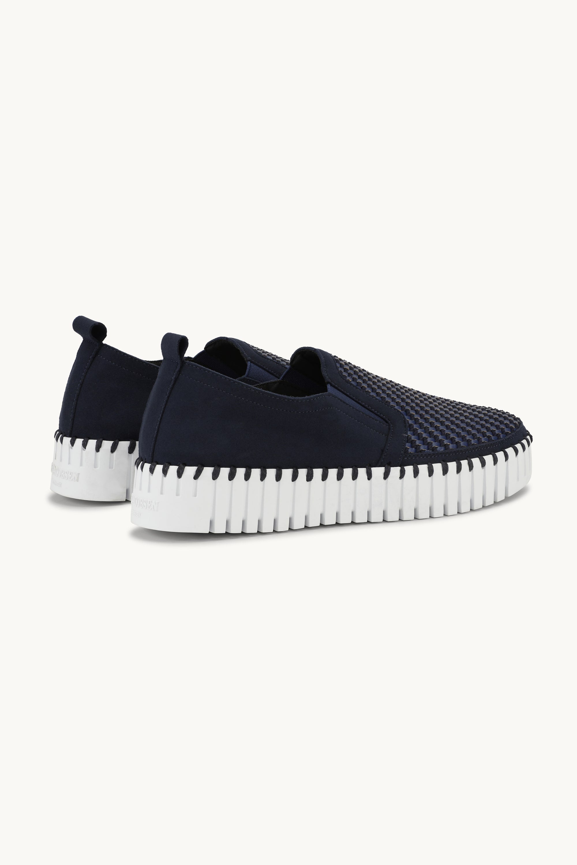 Platform Tulip Sko - Dark Indigo White