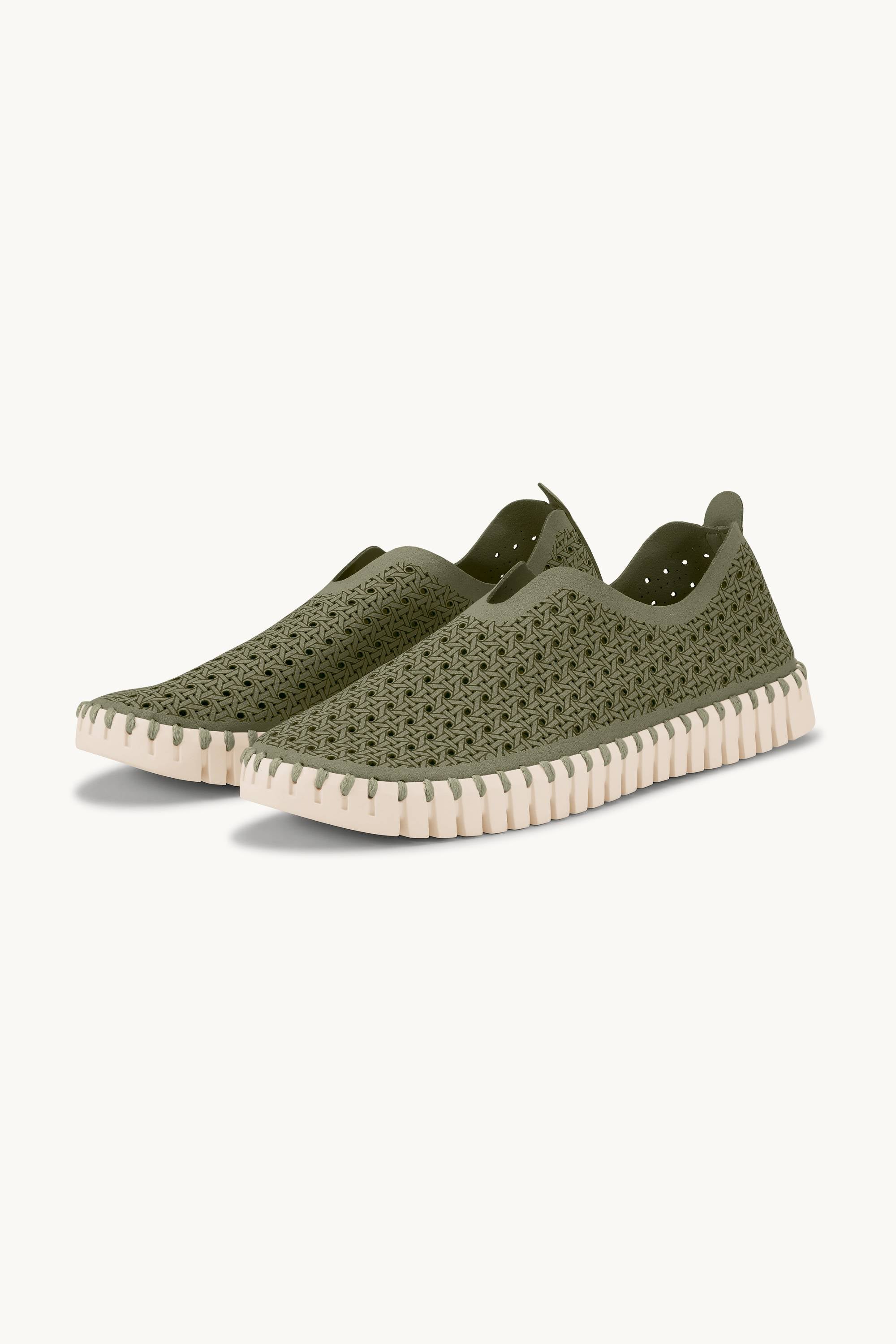 Tulip Sko - Army Pearled Ivory