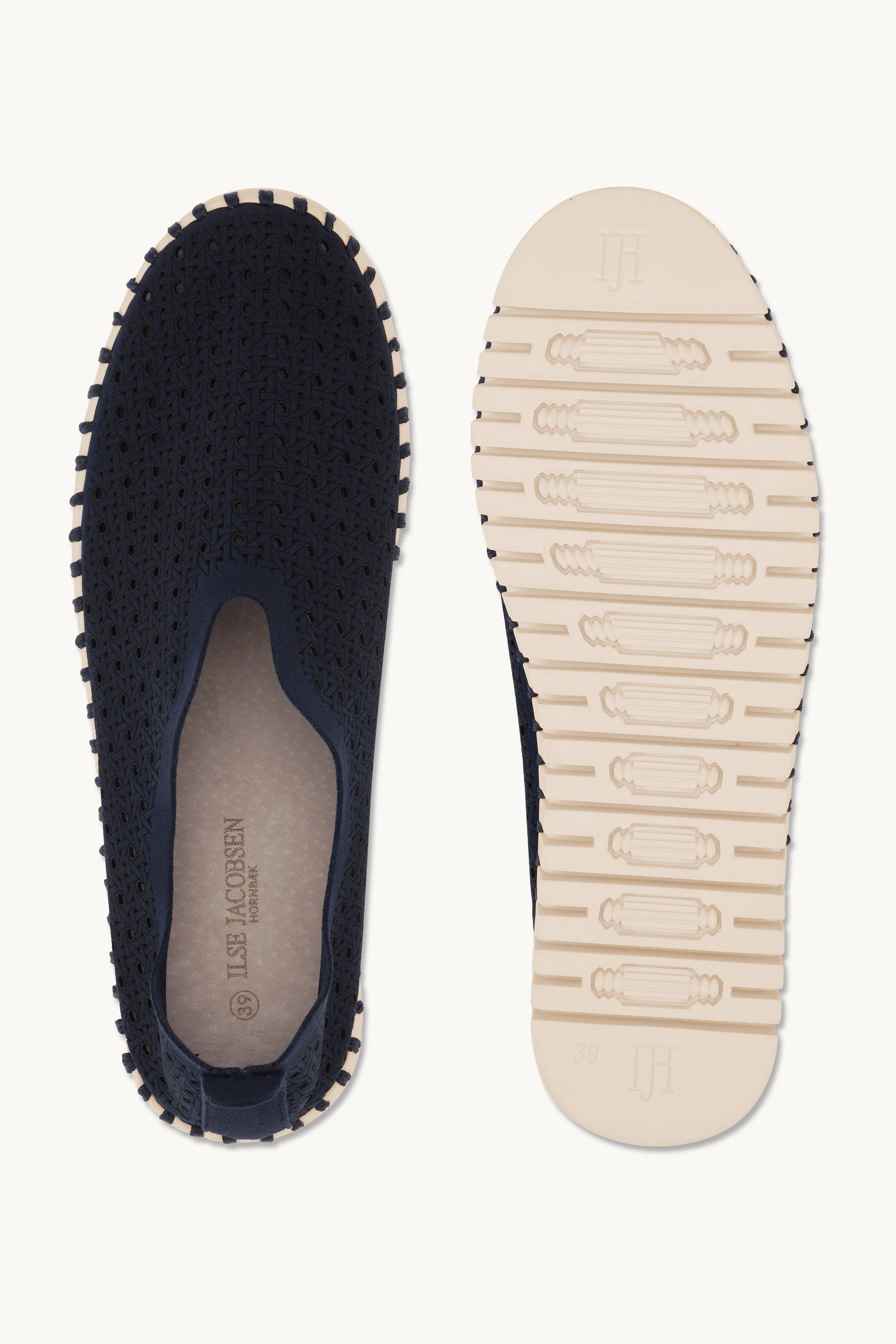 Tulip Sko - Dark Indigo Pearled Ivory