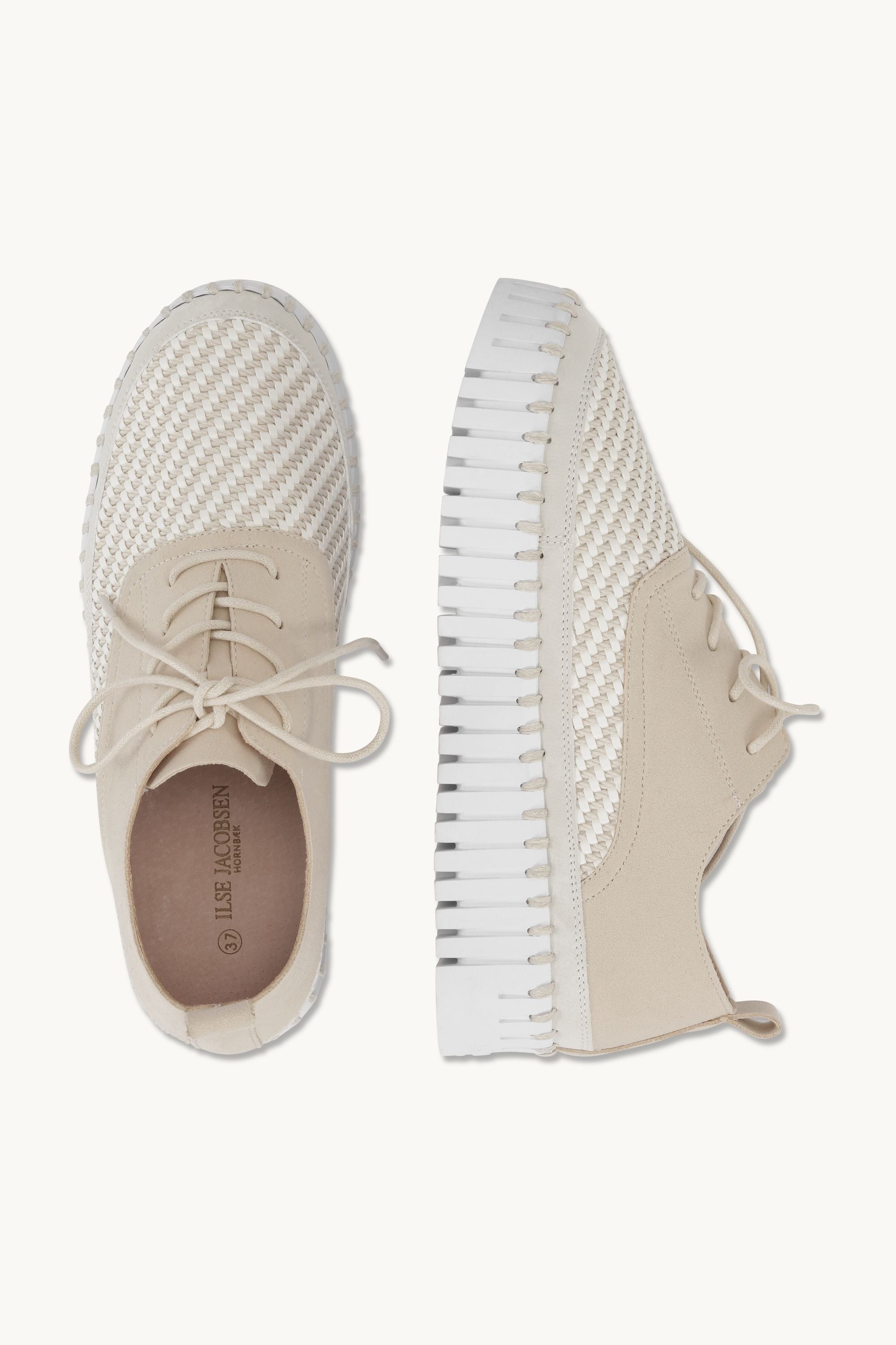 Tulip Sko Med Snørebånd - Kit White