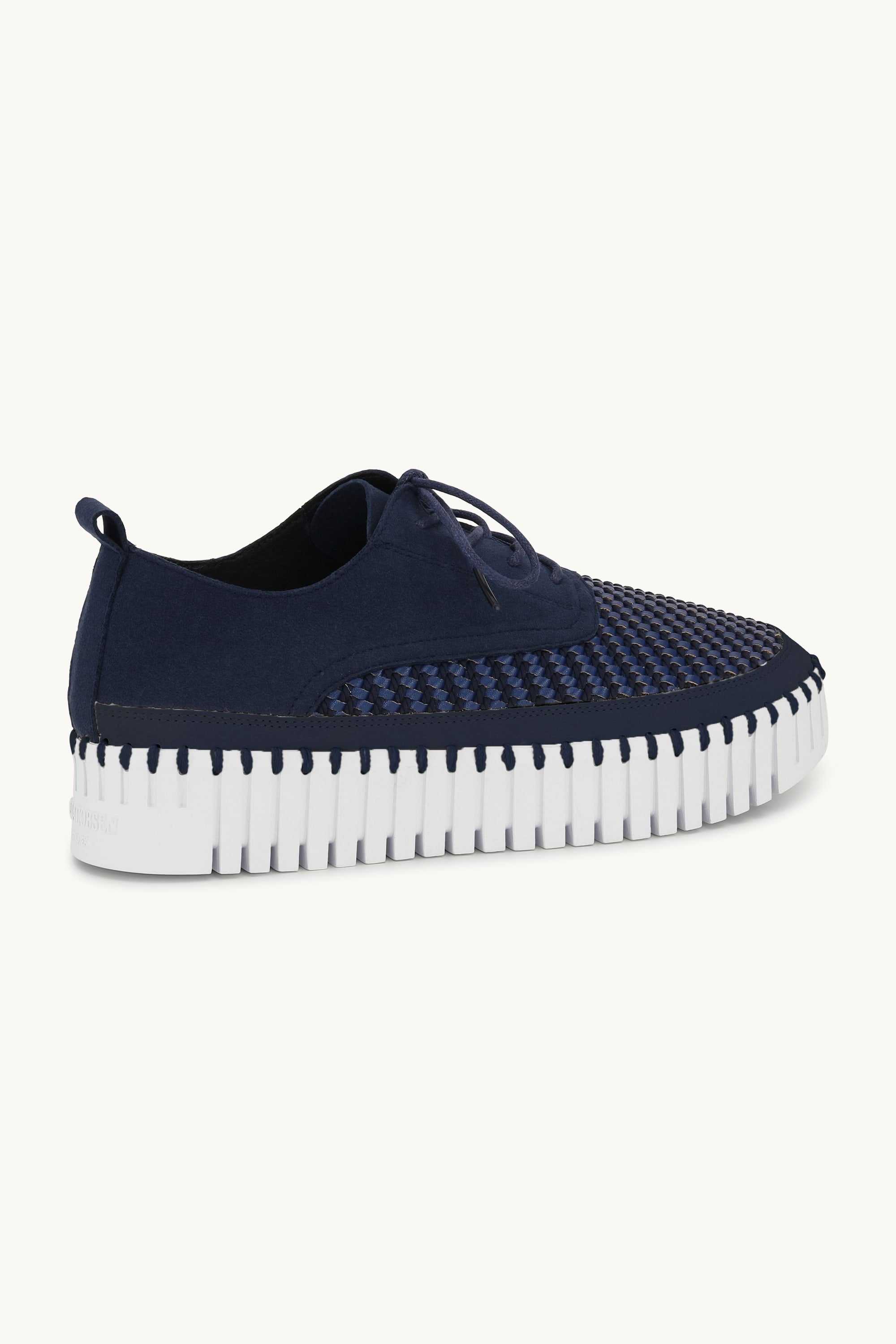 Tulip Sko Med Snørebånd - Dark Indigo White