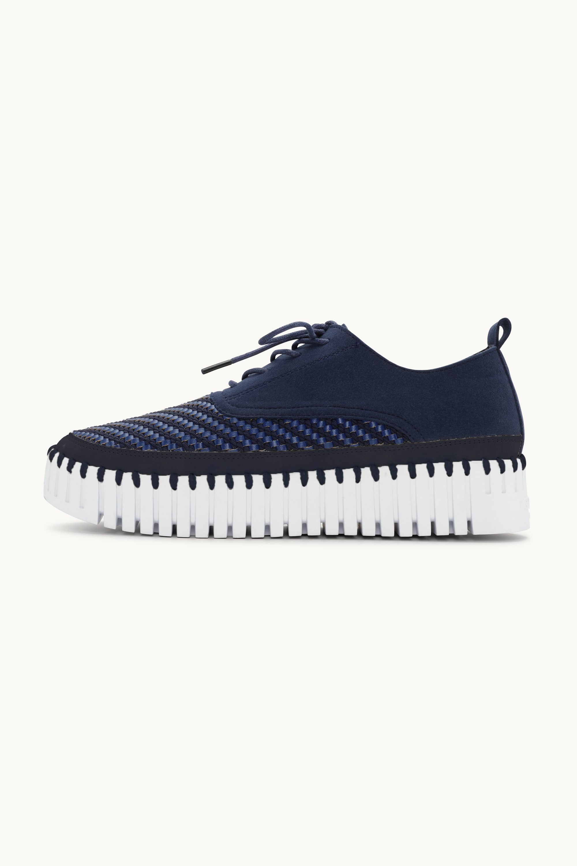 Tulip Sko Med Snørebånd - Dark Indigo White