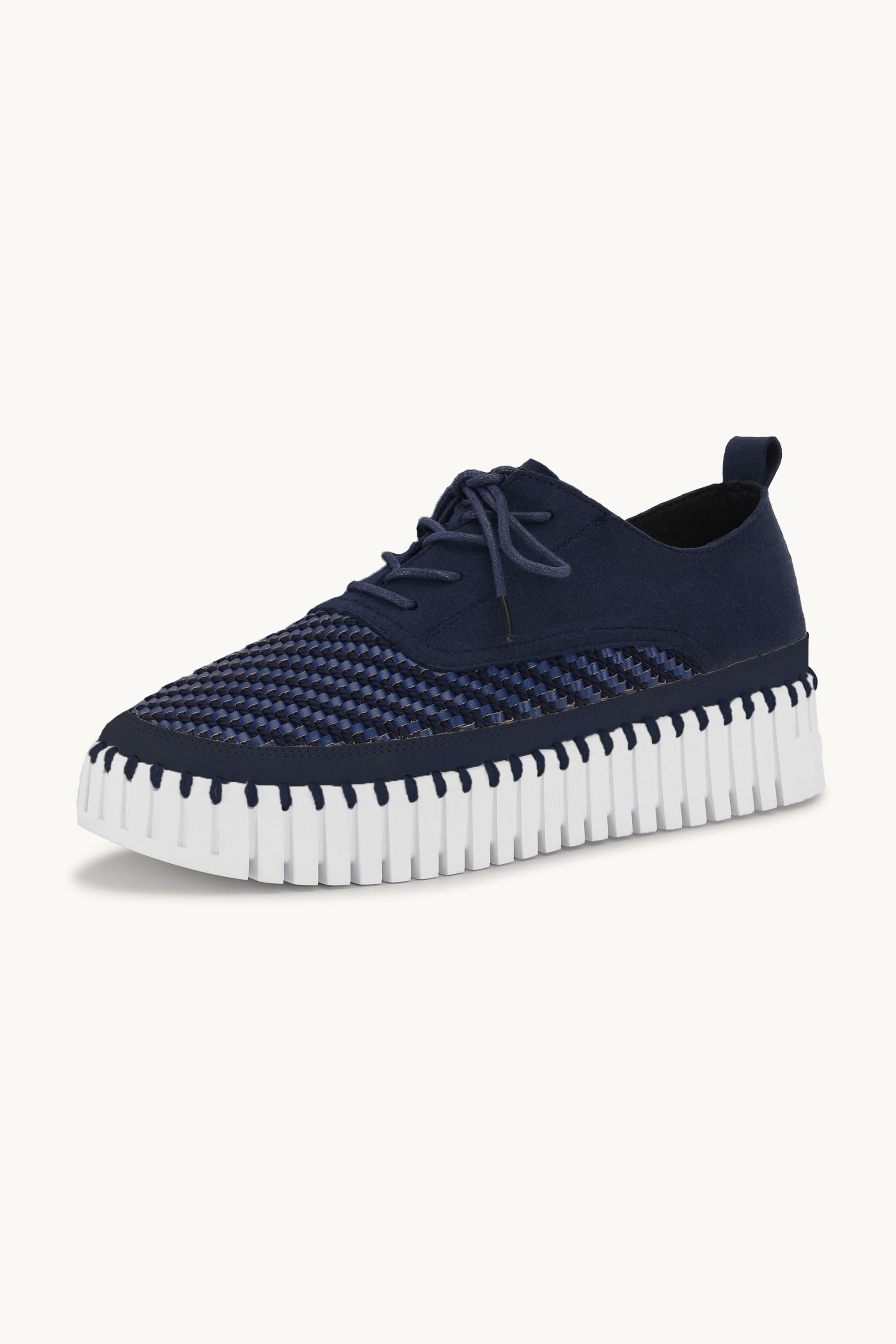 Tulip Sko Med Snørebånd - Dark Indigo White