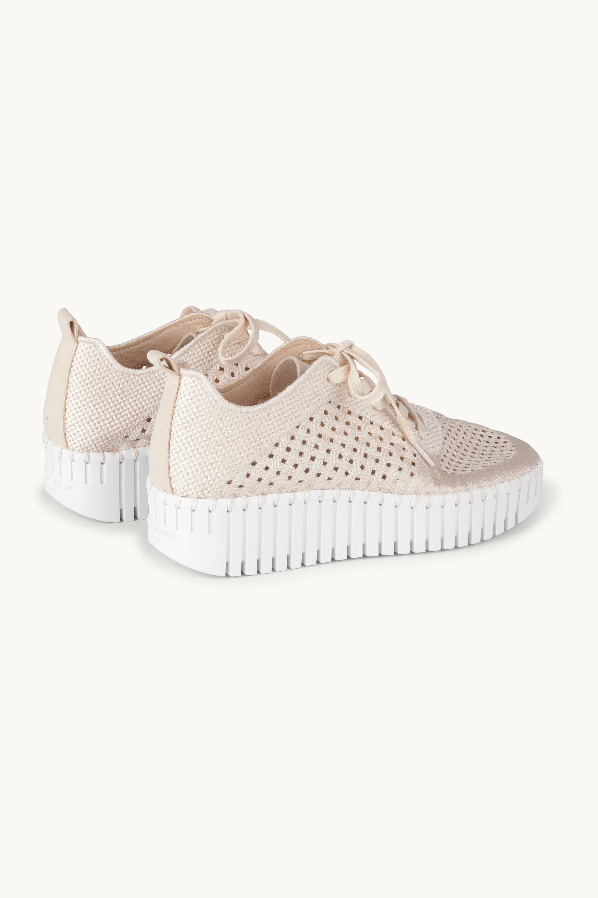 Tulip Sko Med Snørebånd - Kit White