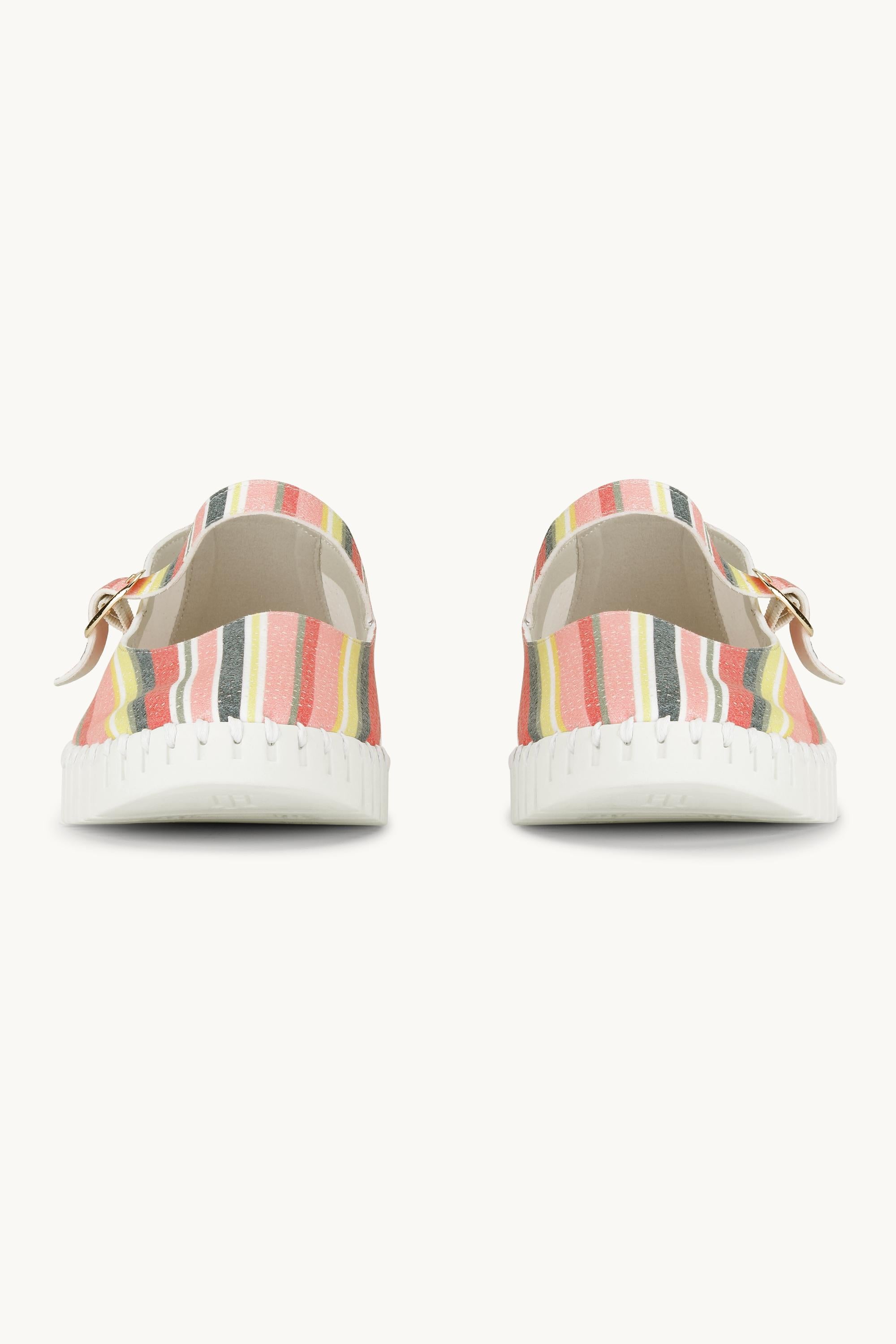 Ballerina Stribet - Peach Bud White