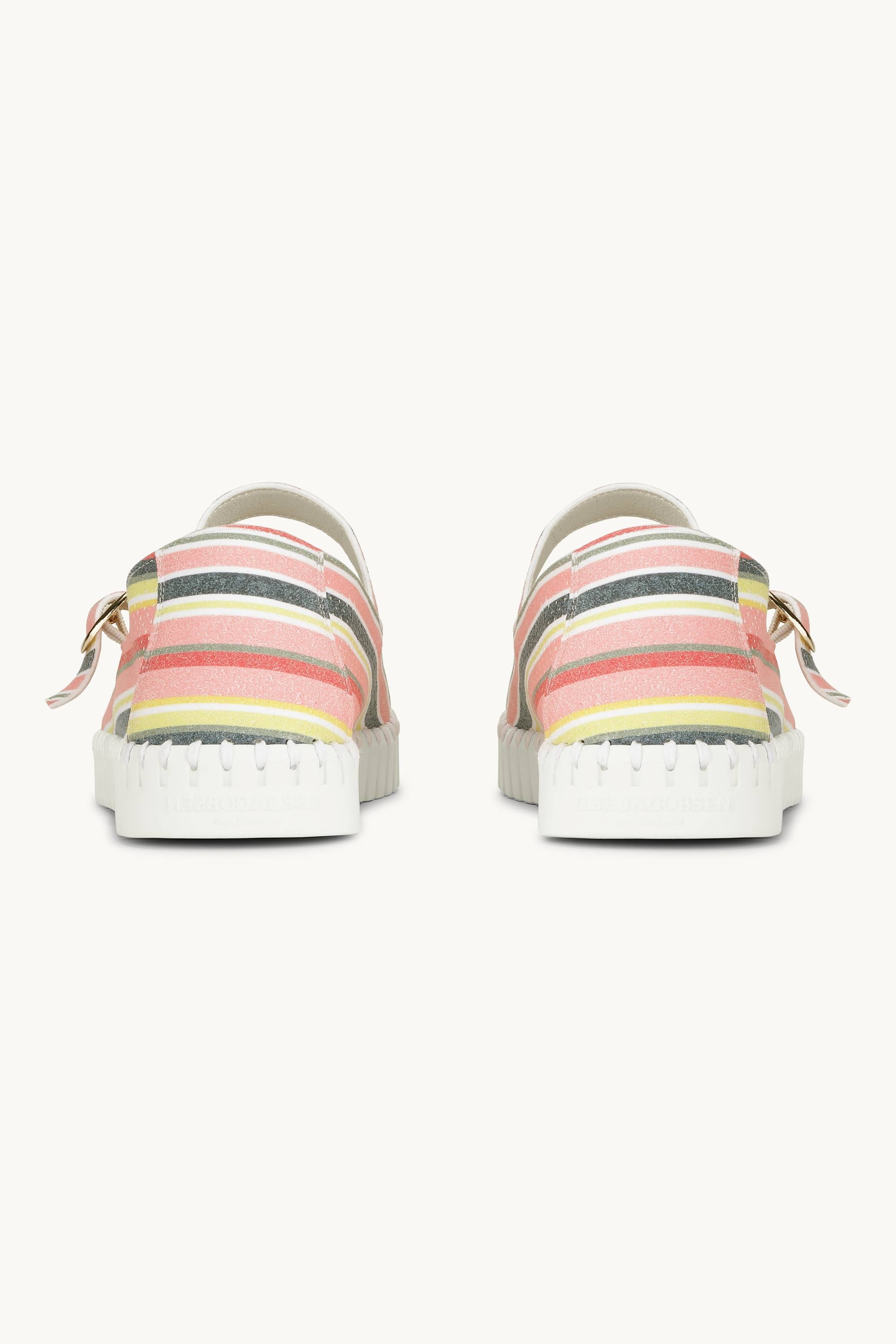 Ballerina Stribet - Peach Bud White