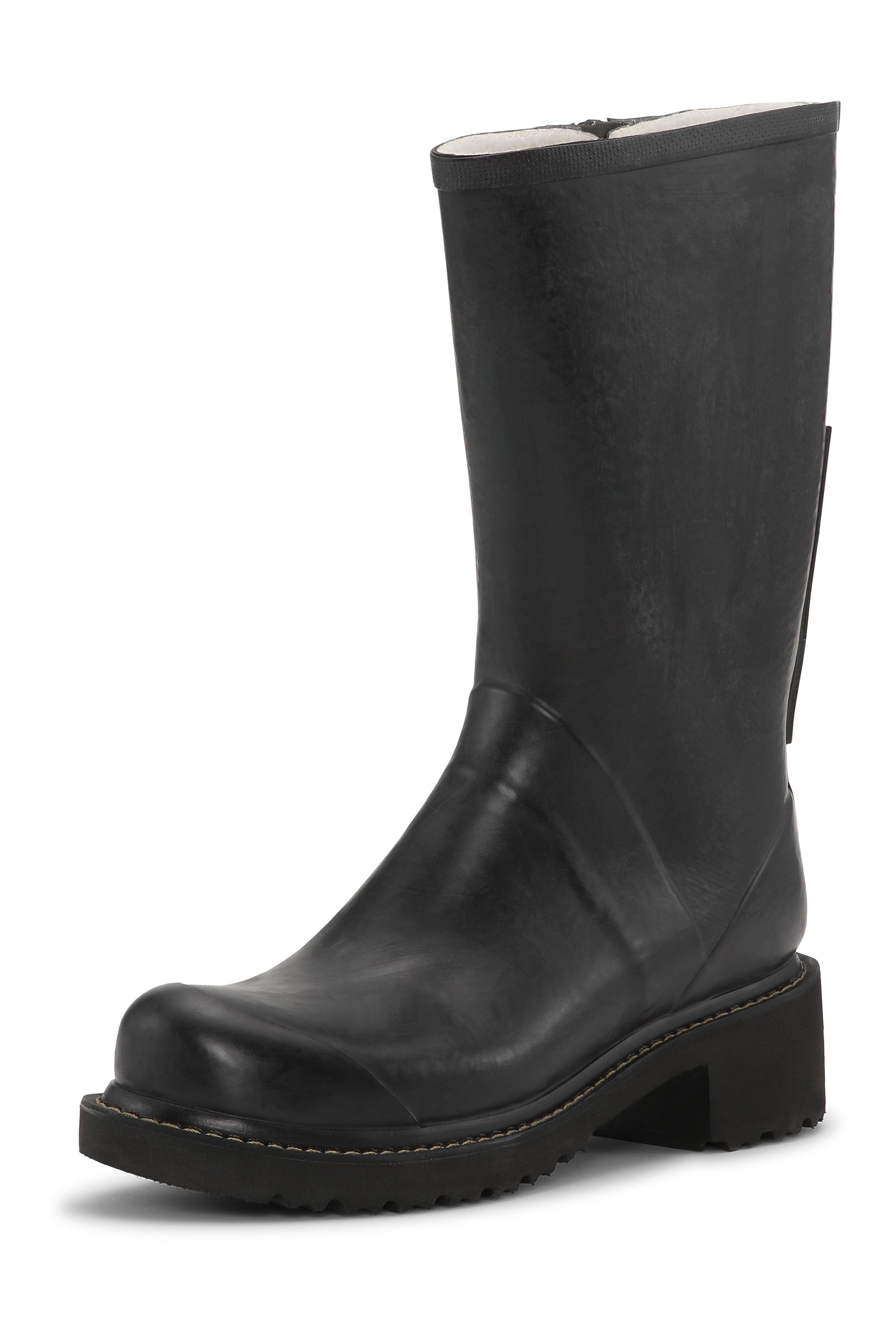 Ilse Jacobsen Hornbæk Footwear 3/4 Rubber Boots With Zip Rain boots 001 Black
