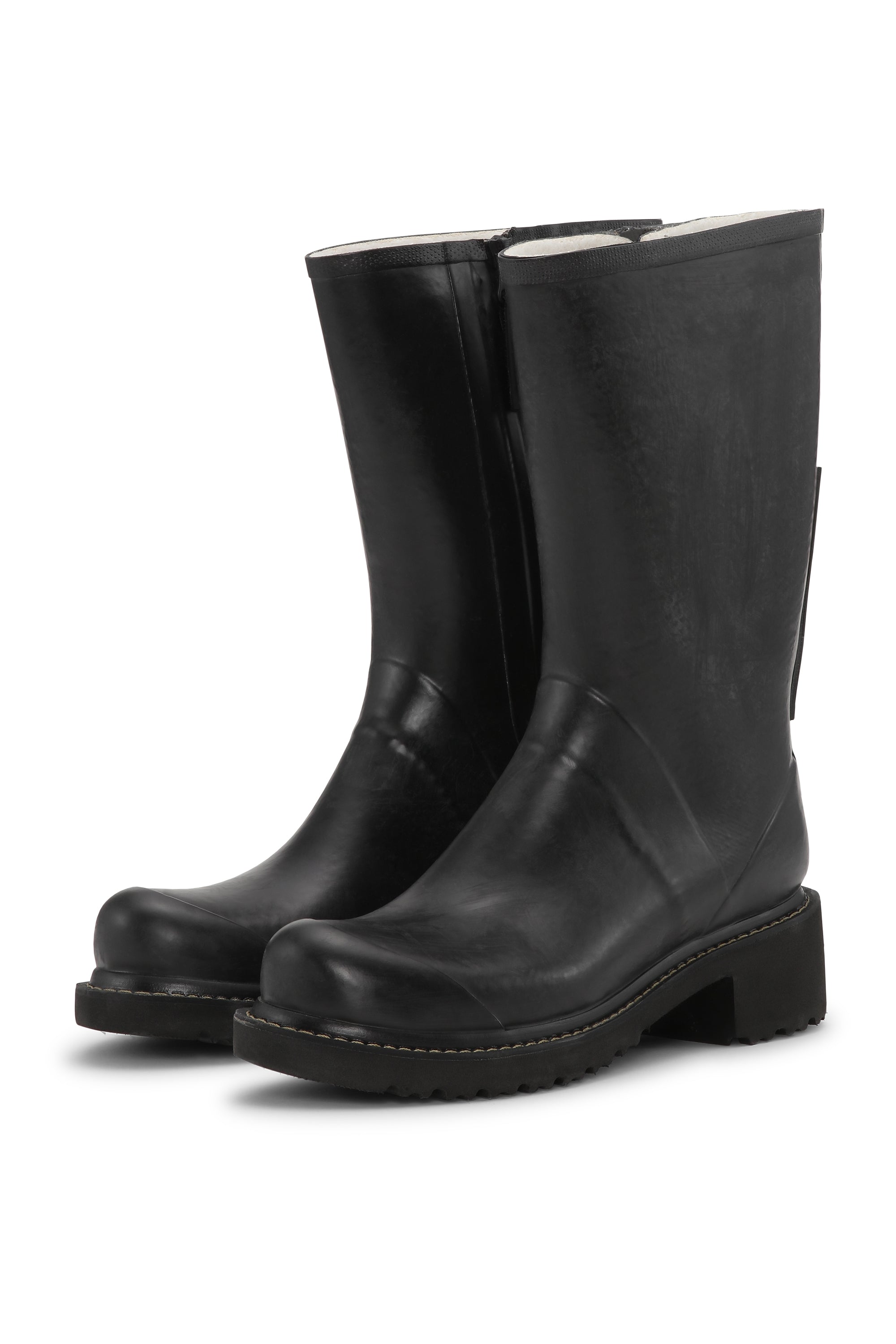 Ilse Jacobsen Hornbæk Footwear 3/4 Rubber Boots With Zip Rain boots 001 Black