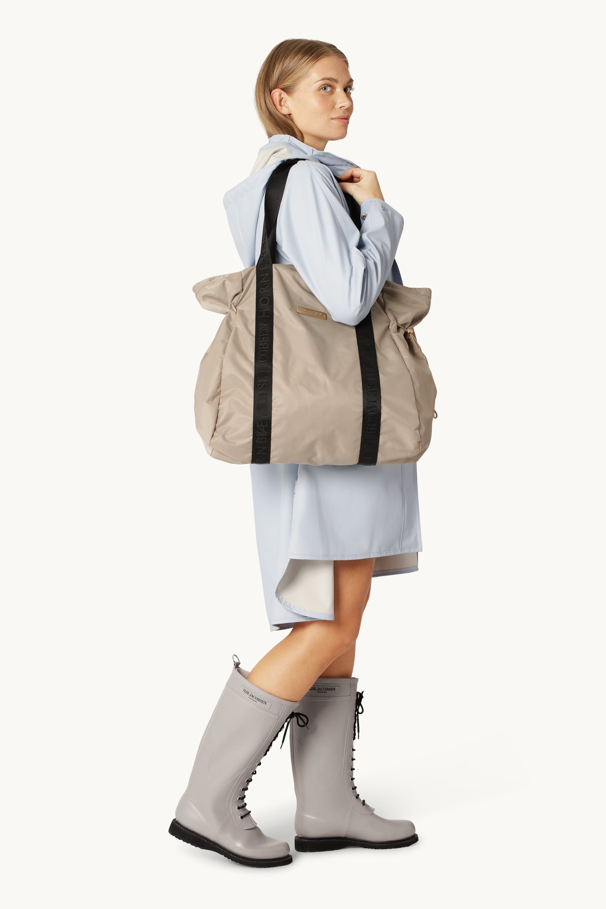 Let Regn Shopper Taske - White Pepper