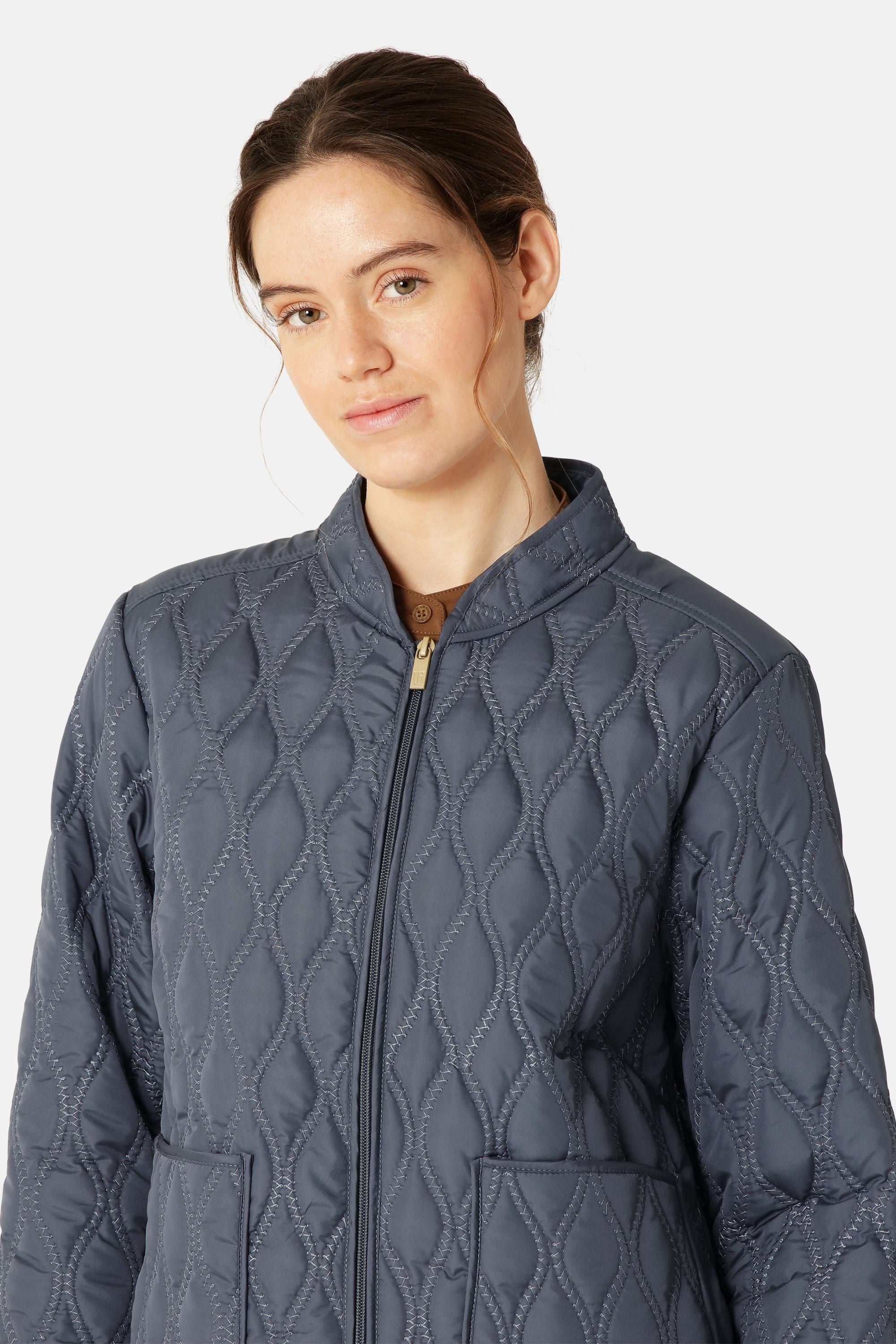 Short Quilt Jacket - Ombre Blue