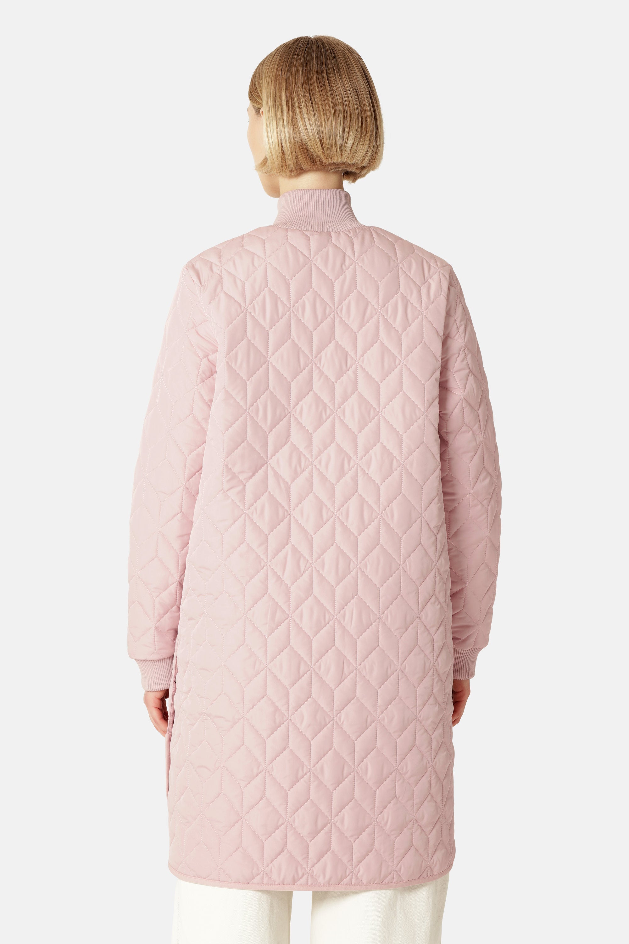 Lang Quiltet Jakke - Burnished Lilac