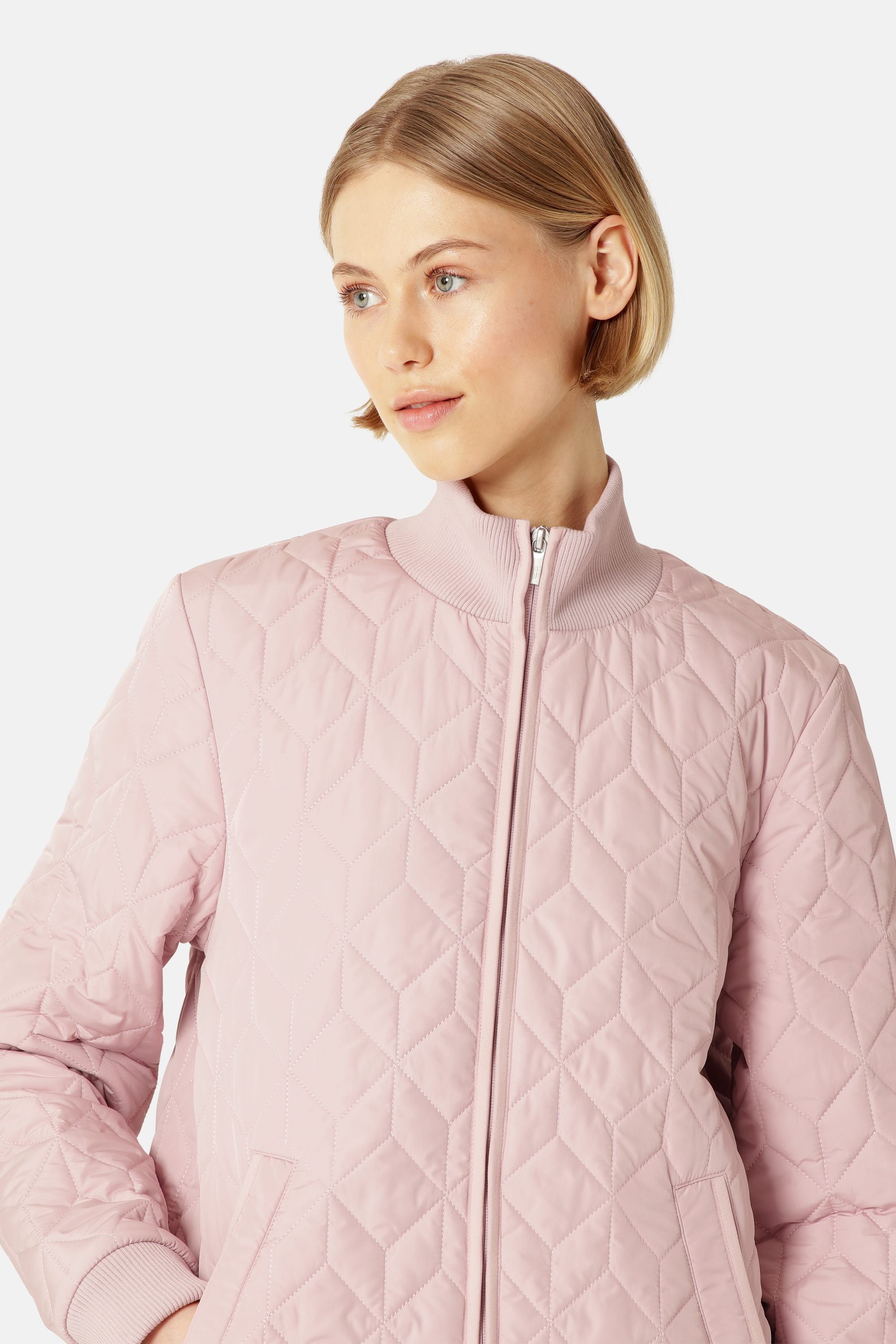 Lang Quiltet Jakke - Burnished Lilac