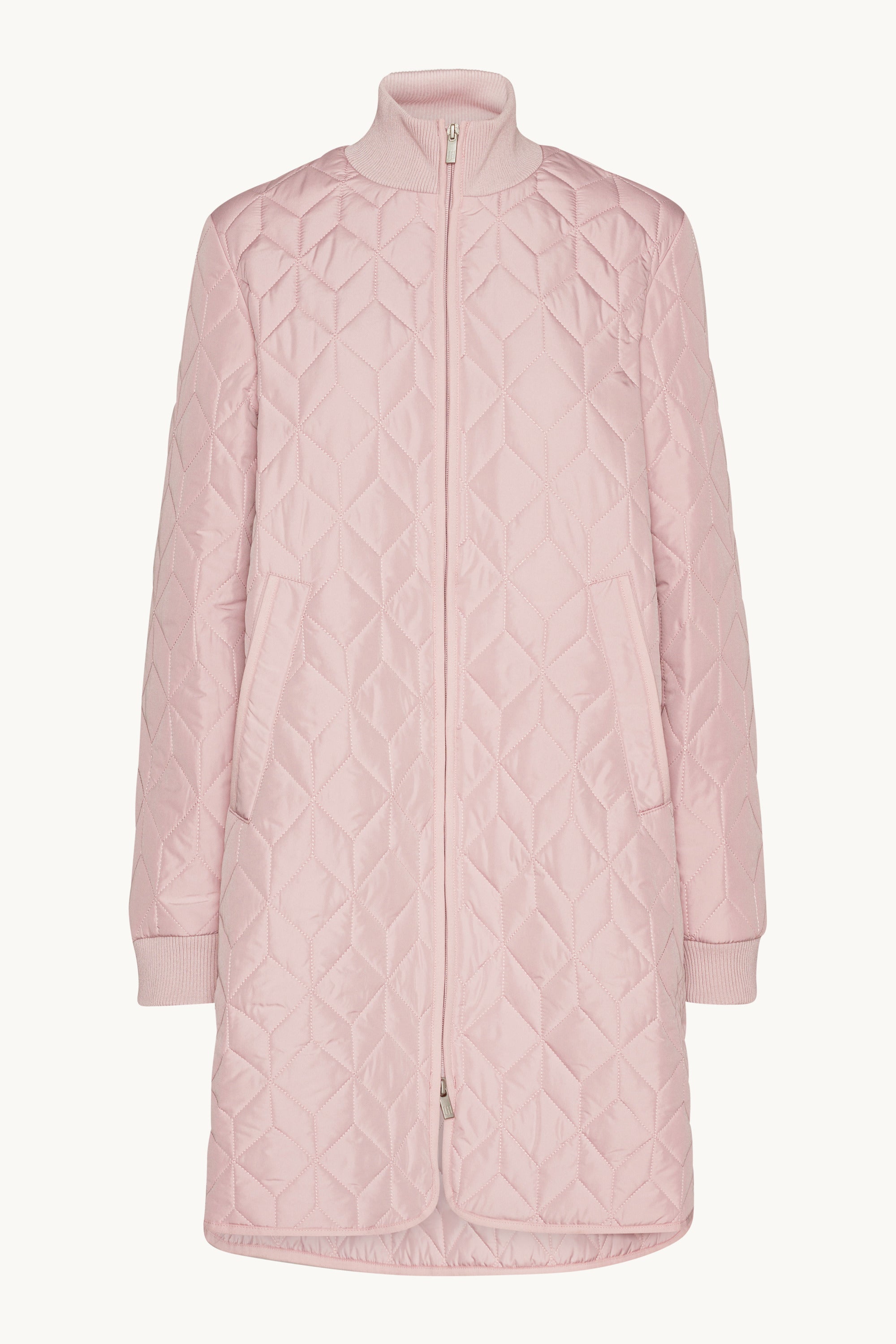 Lang Quiltet Jakke - Burnished Lilac