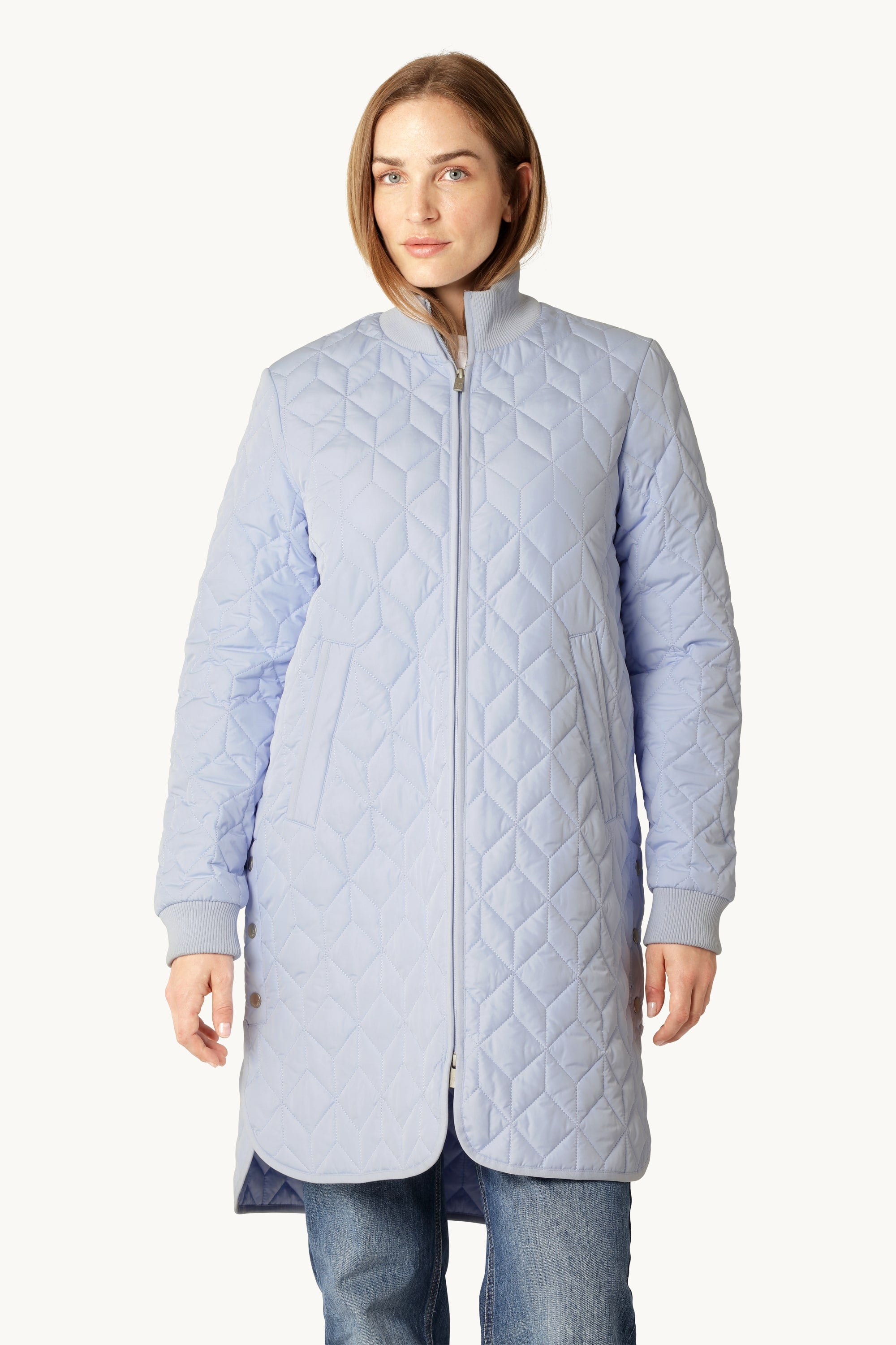 Lang Quiltet Jakke - Heather