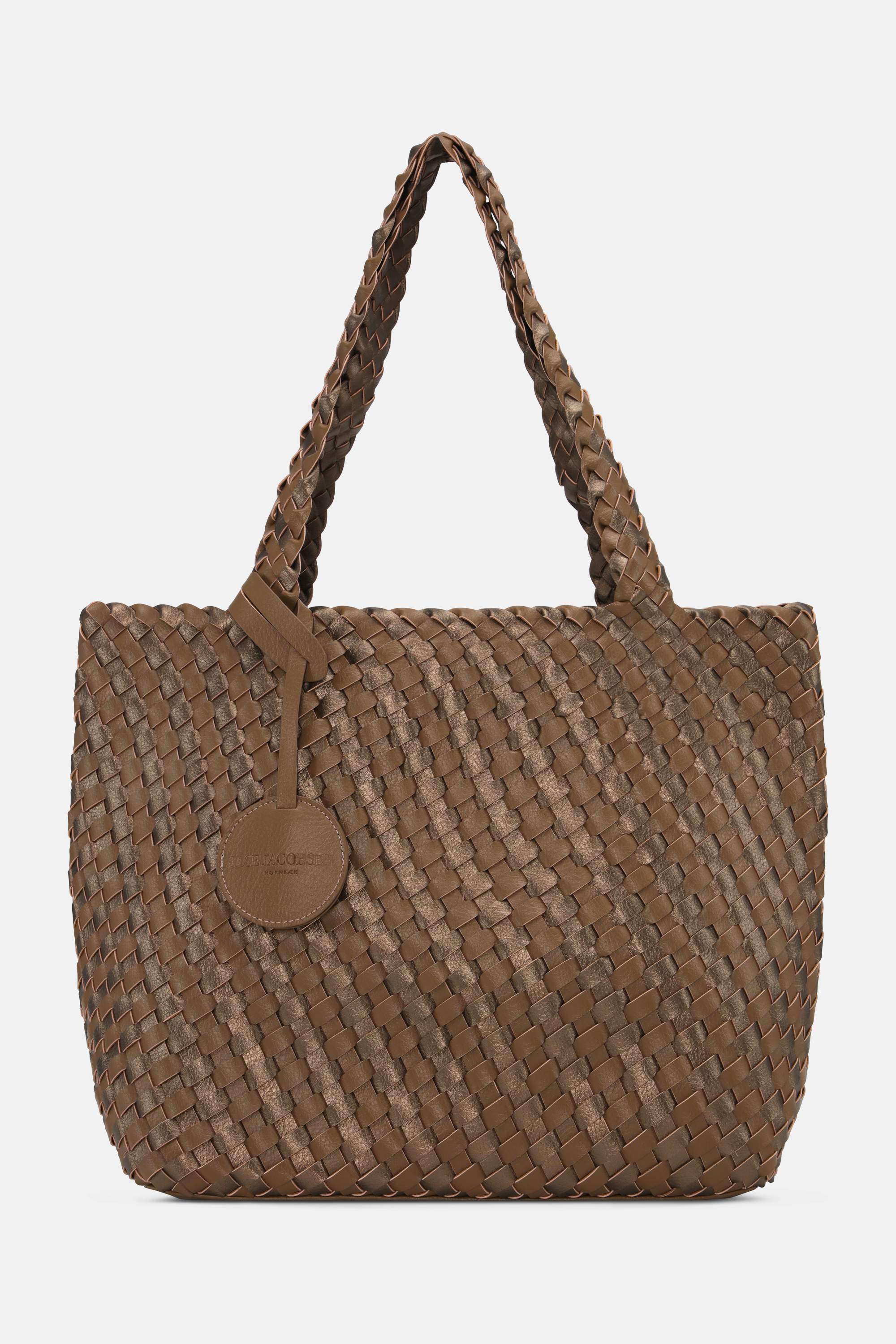 Tote Bag Flettet - Otter Nougat