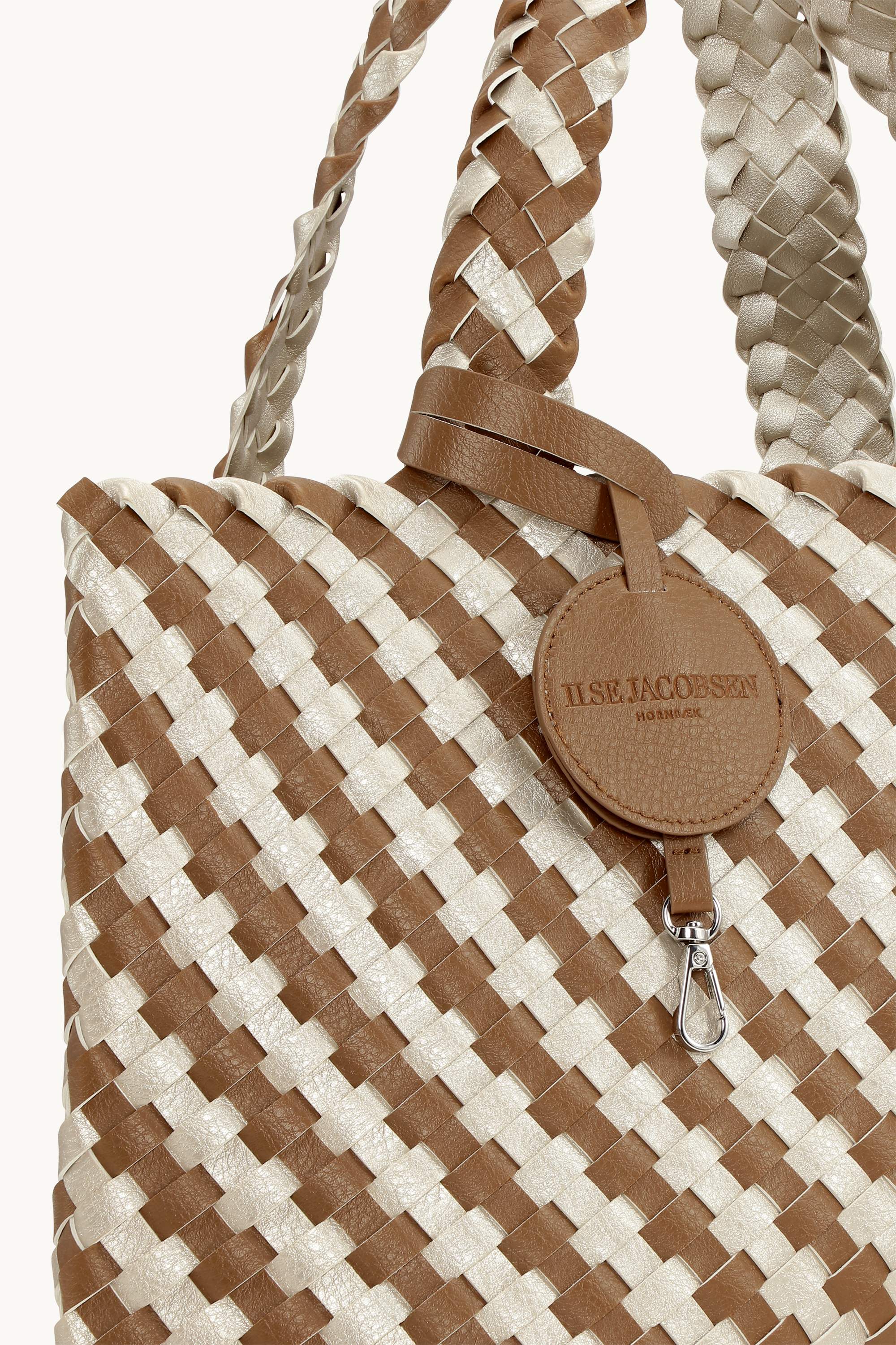 Tote Bag Flettet - Goldy Sand Dollar Metallic