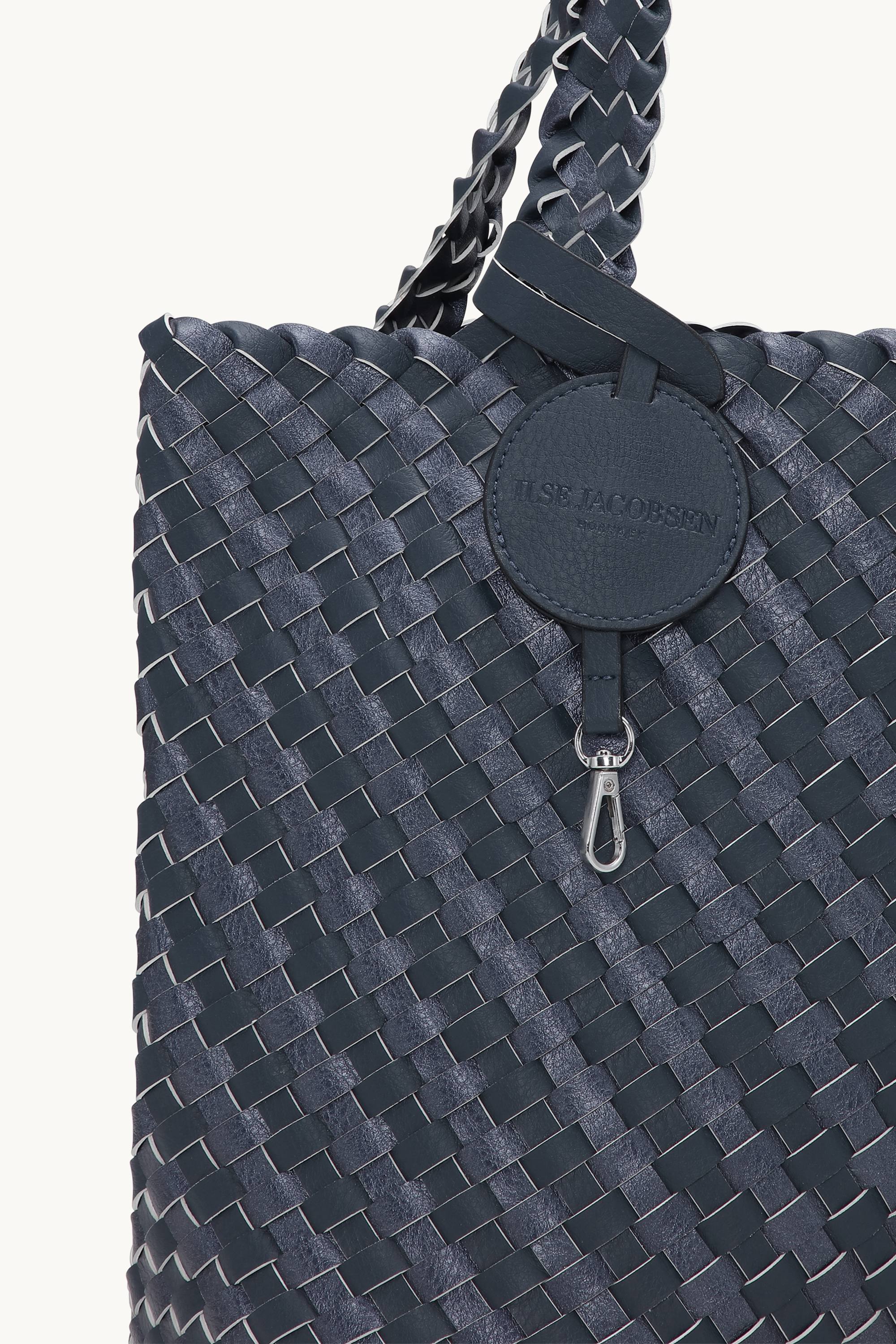 Tote Bag Flettet - Ombre Blue Metallic Ombre Blue