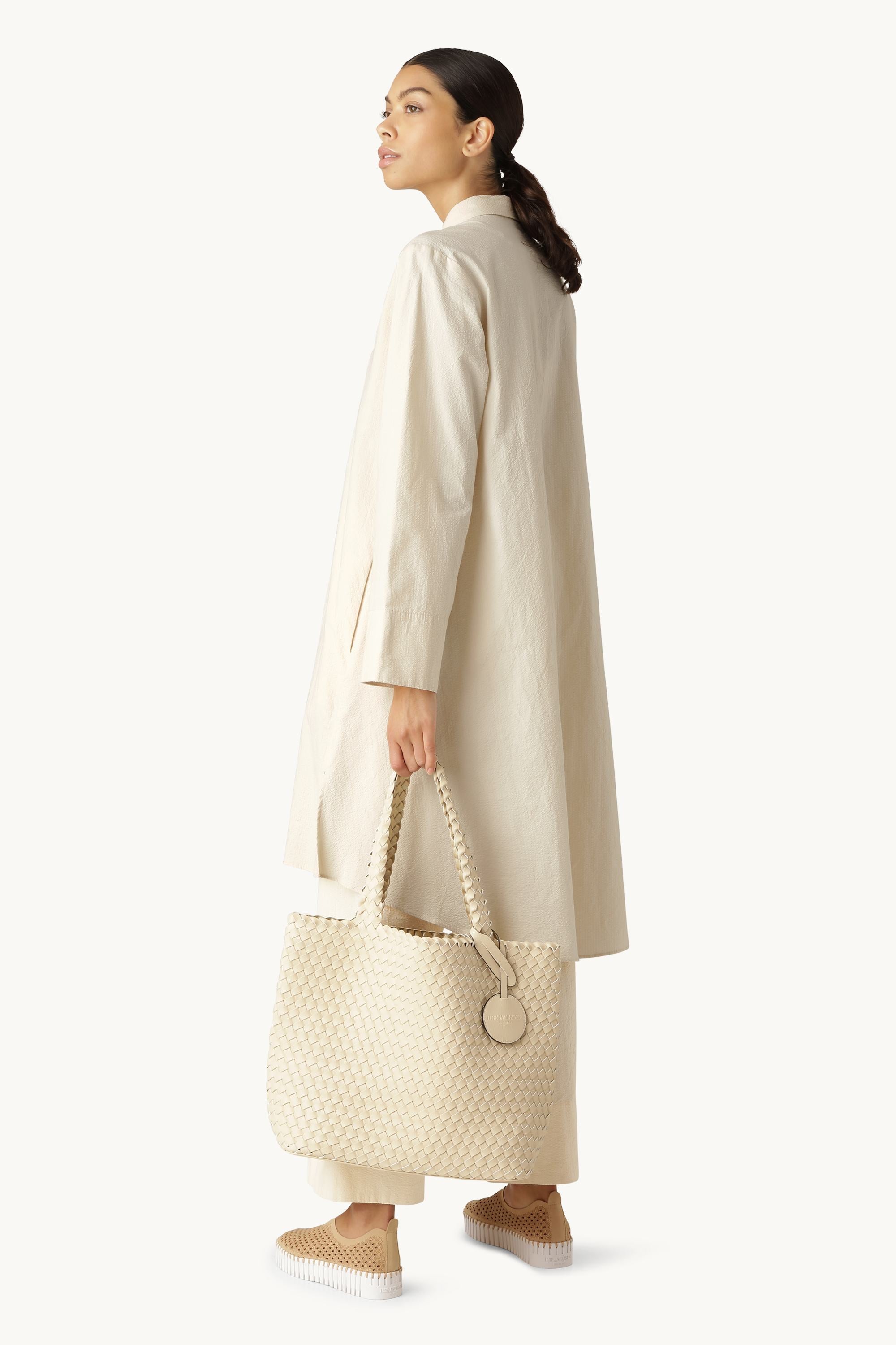 Tote Bag Flettet - Ivory Platin