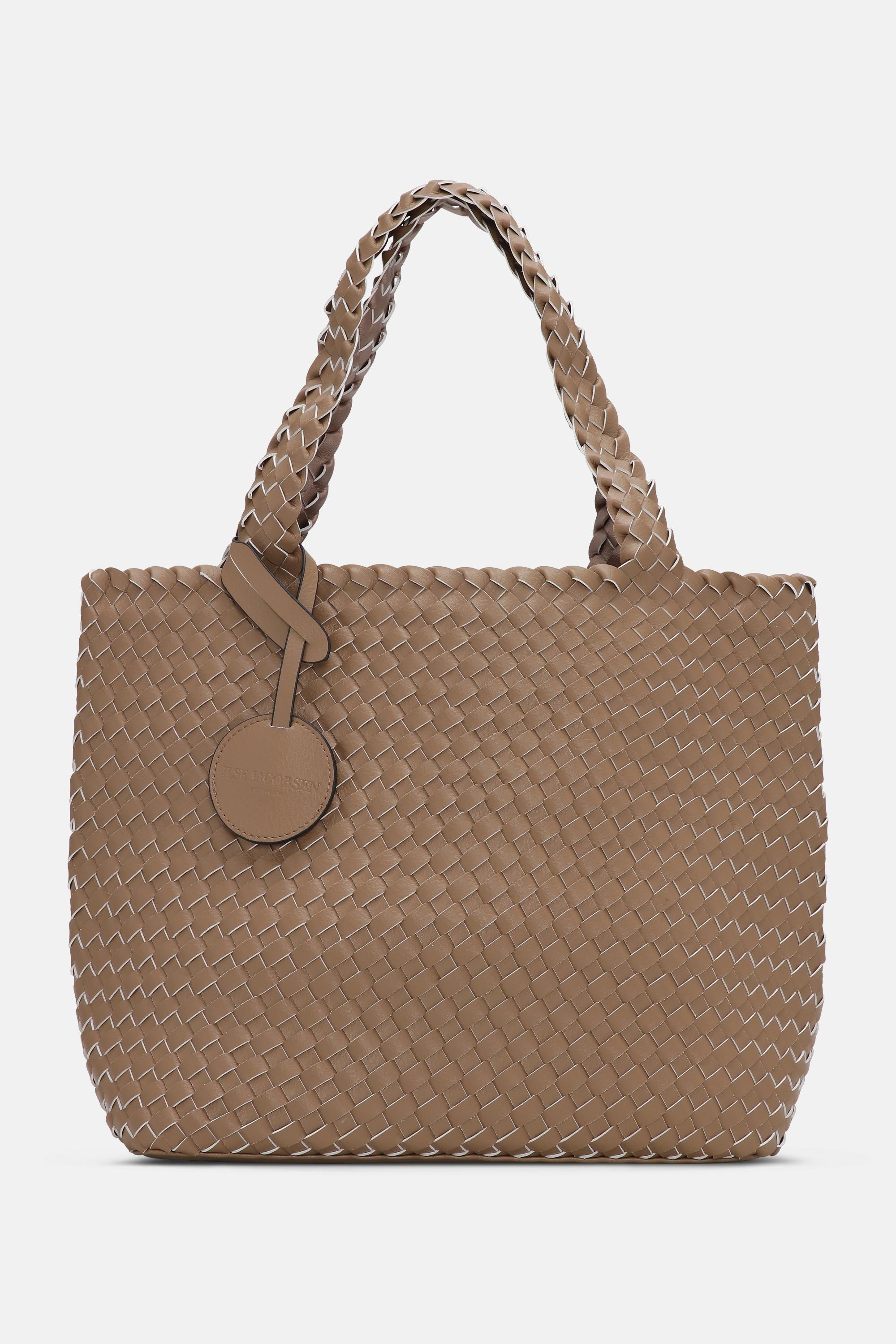 Tote Bag Flettet - Mocca Metallic Mocca