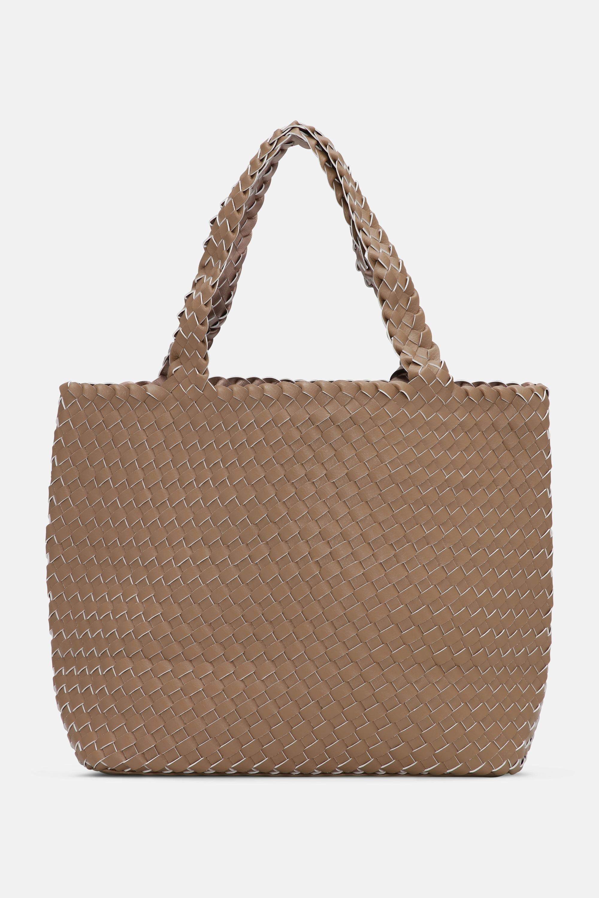 Tote Bag Flettet - Mocca Metallic Mocca