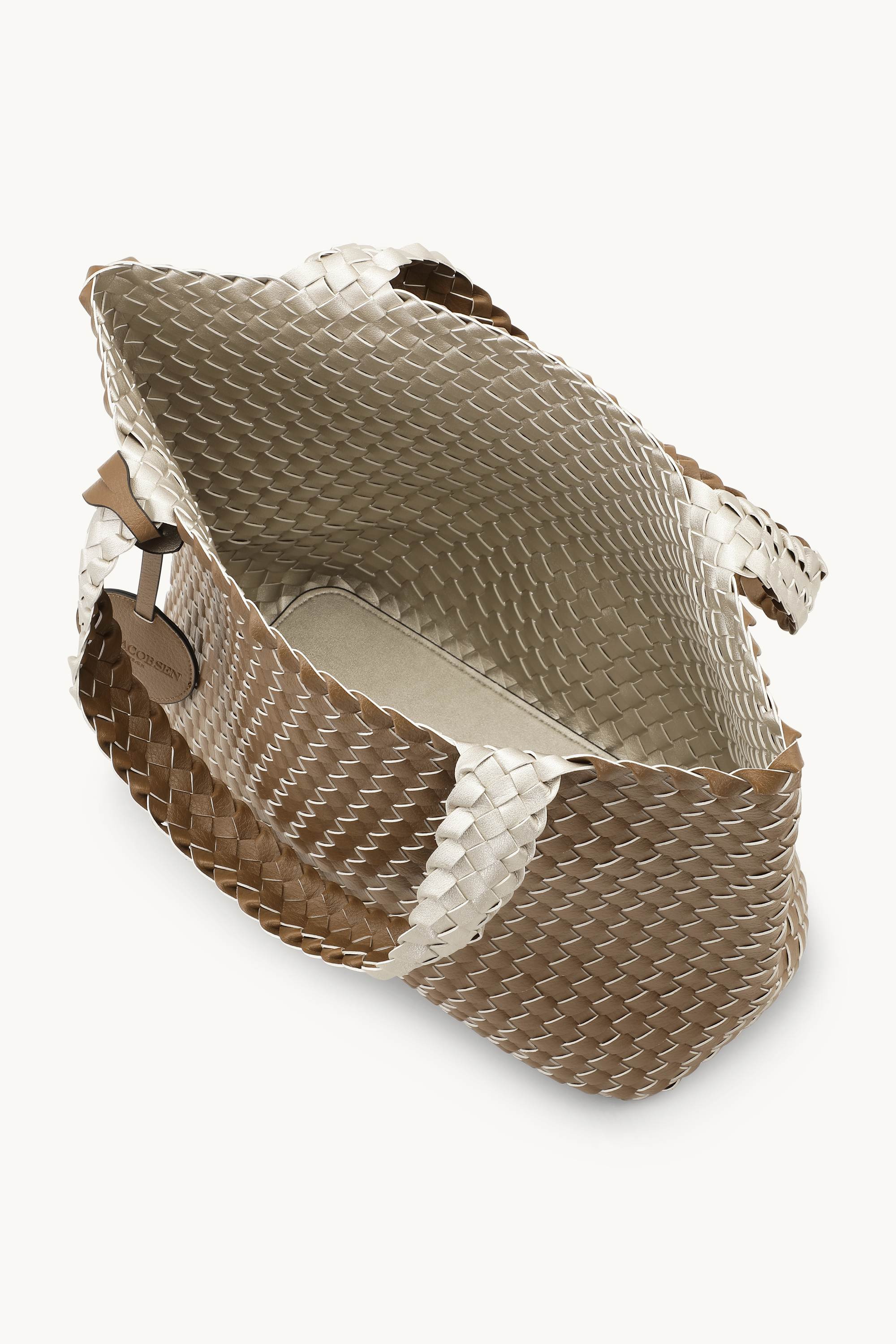 Tote Bag Flettet - Goldy Sand Dollar Metallic