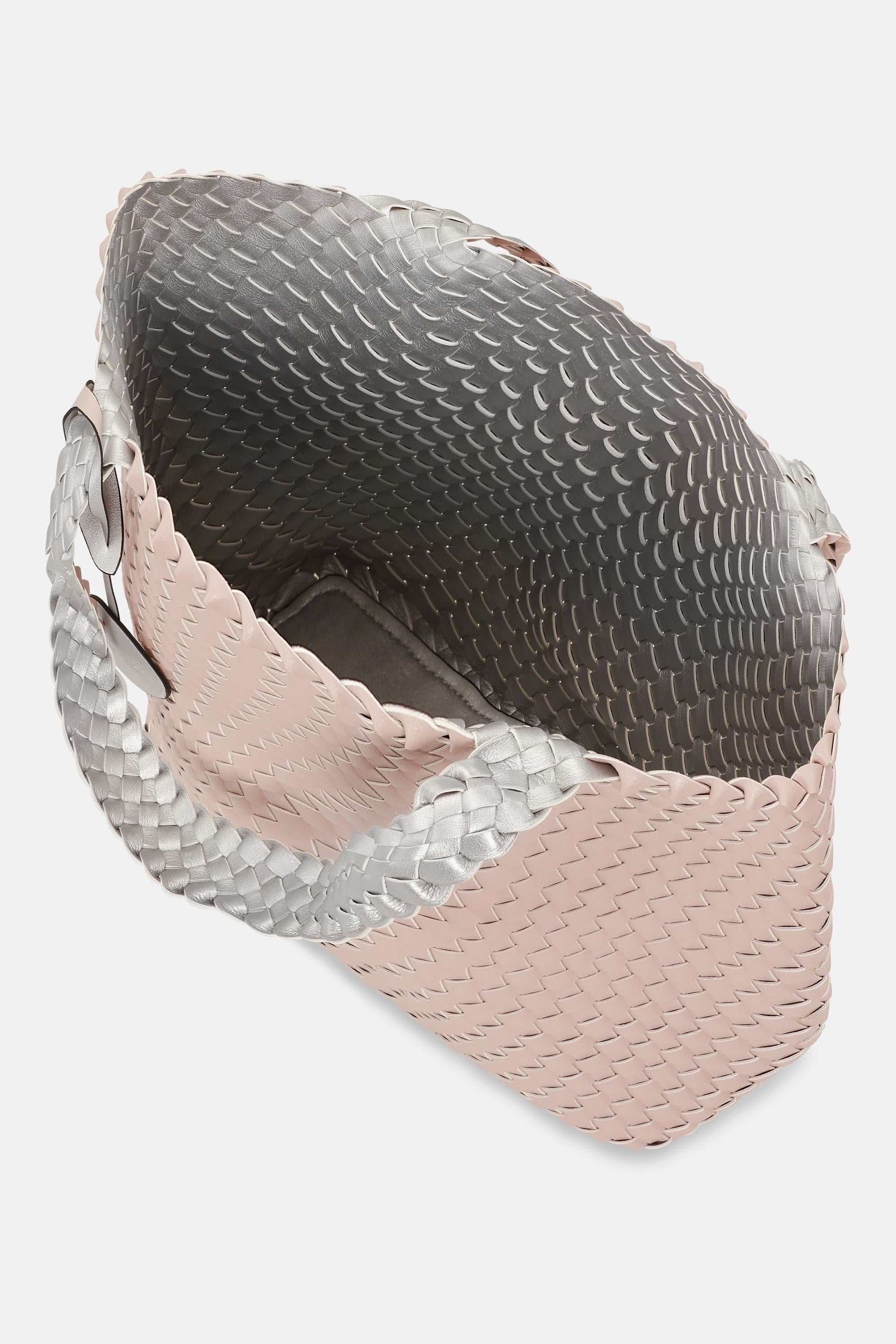 Tote Bag Flettet - Rose Silver